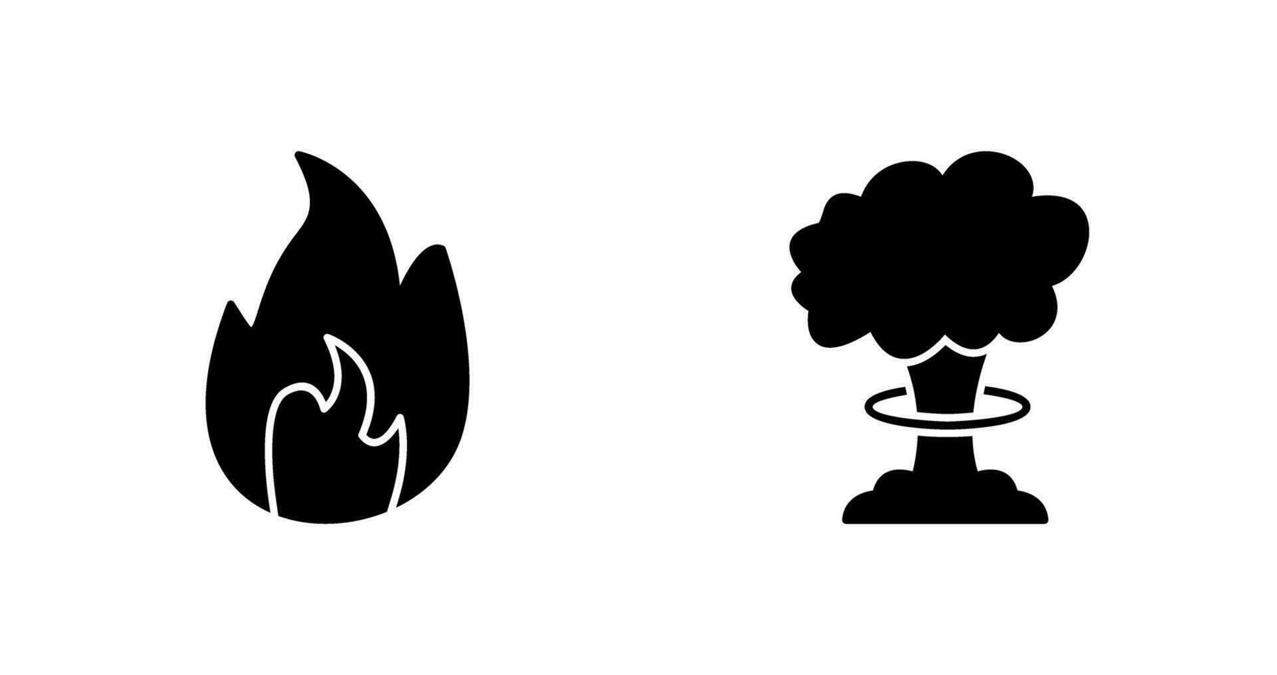 flame and bomb blast Icon vector