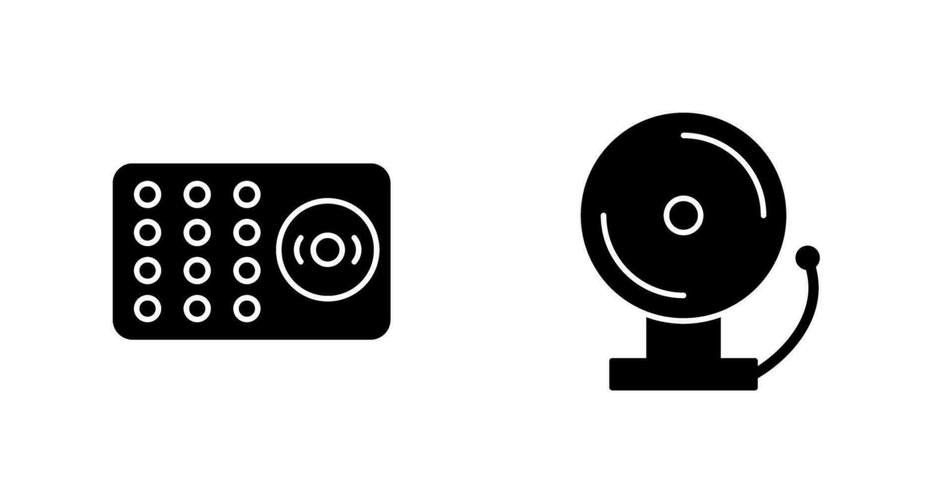 ring alarm and fire alarm  Icon vector