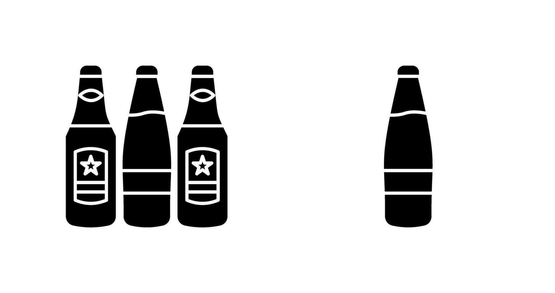 Beer Bottles and alcohol Icon vector