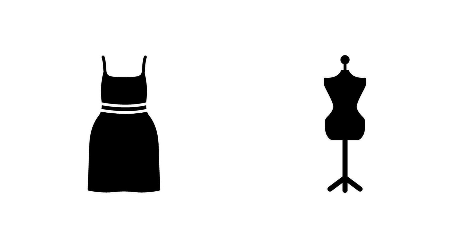 Cocktail Dress and Dress Holder Icon vector