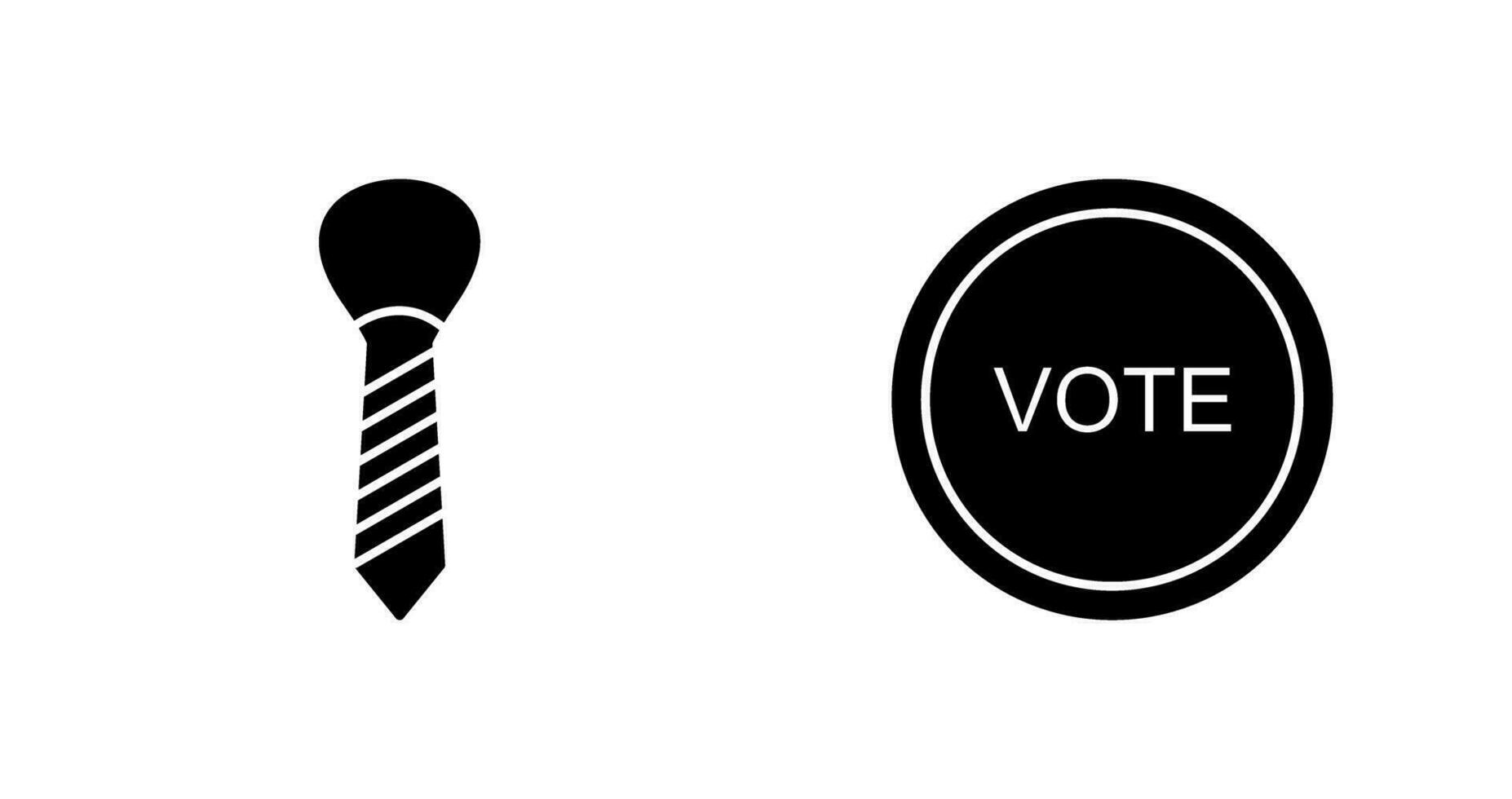 Corbata y votar enlace icono vector