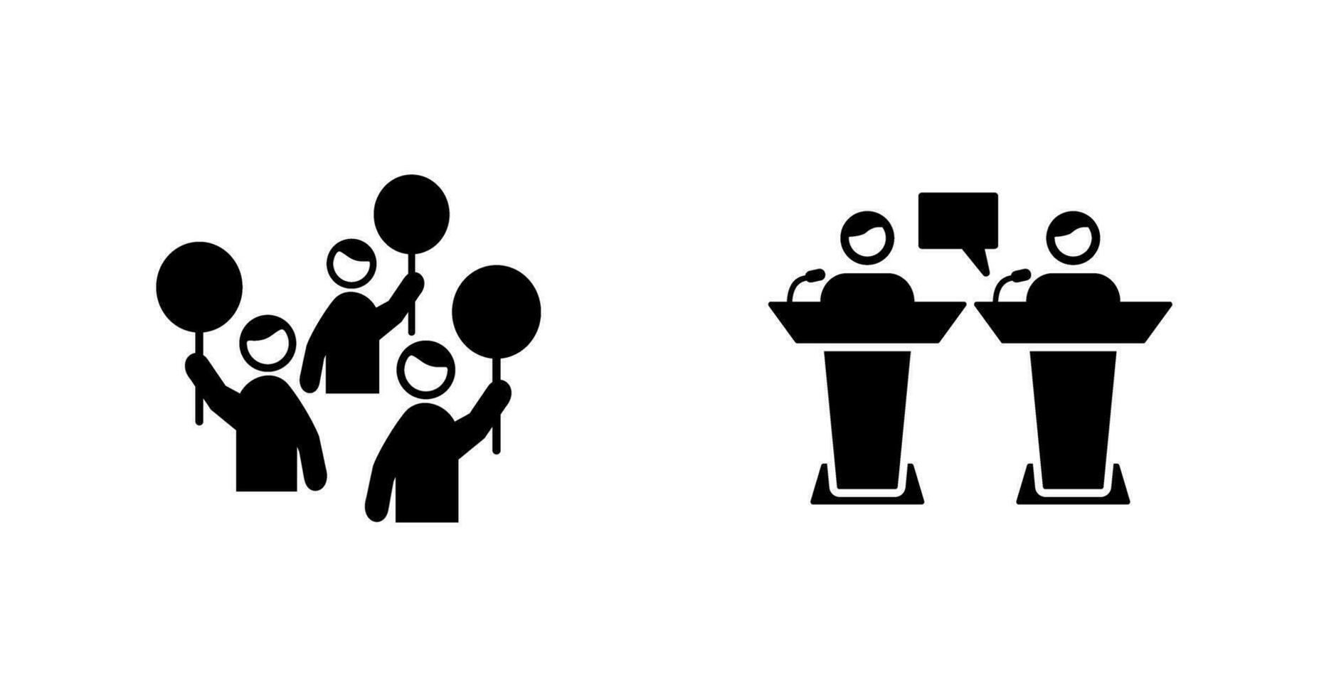 Protest and Debate Icon vector