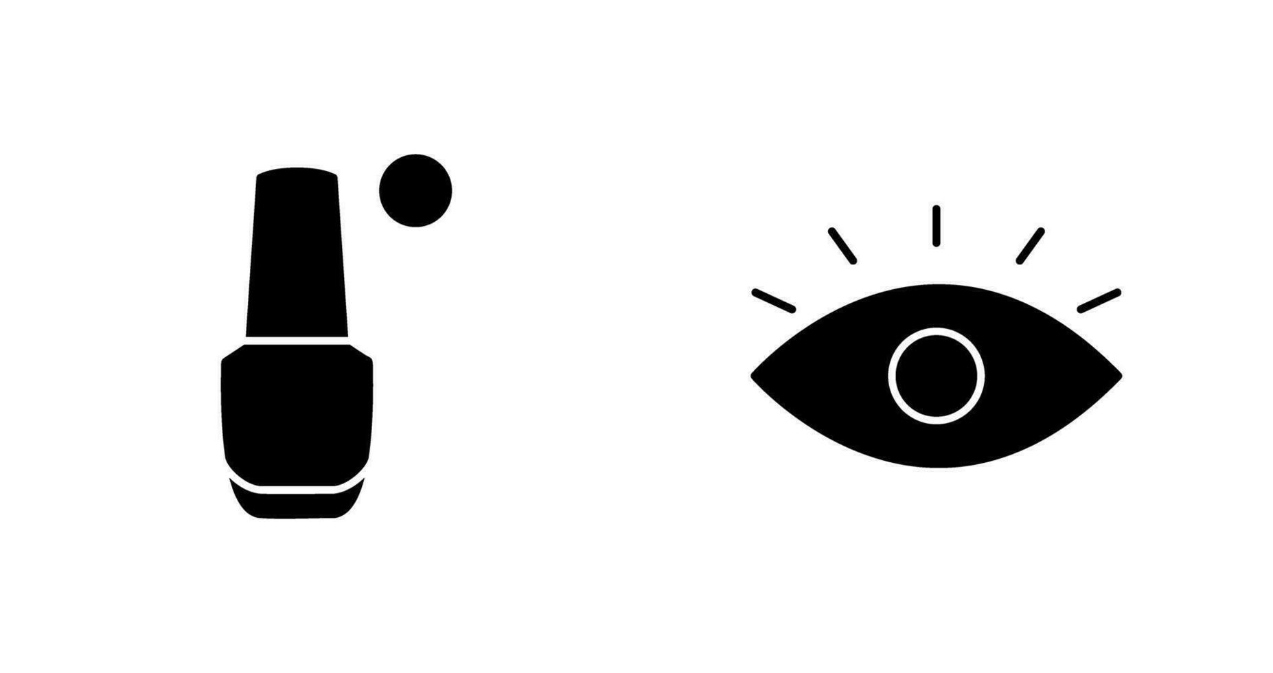 Nailpolish and Eye Icon vector