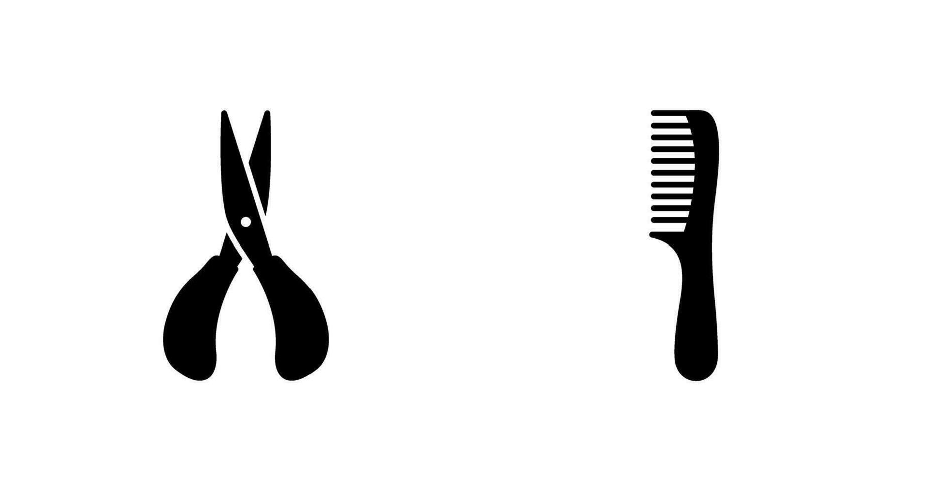 Scissor and Comb Icon vector