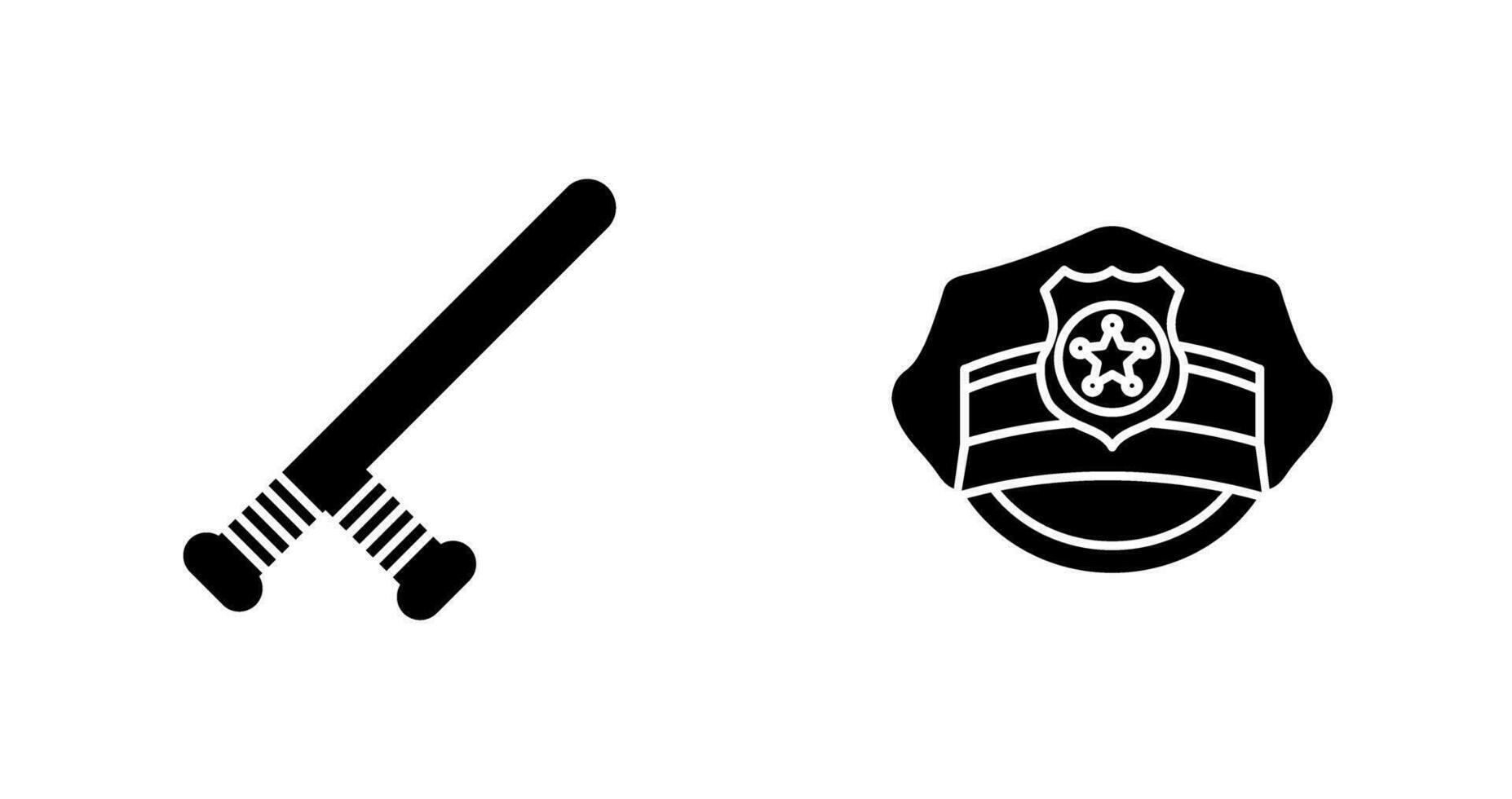 Baton and Police Icon vector