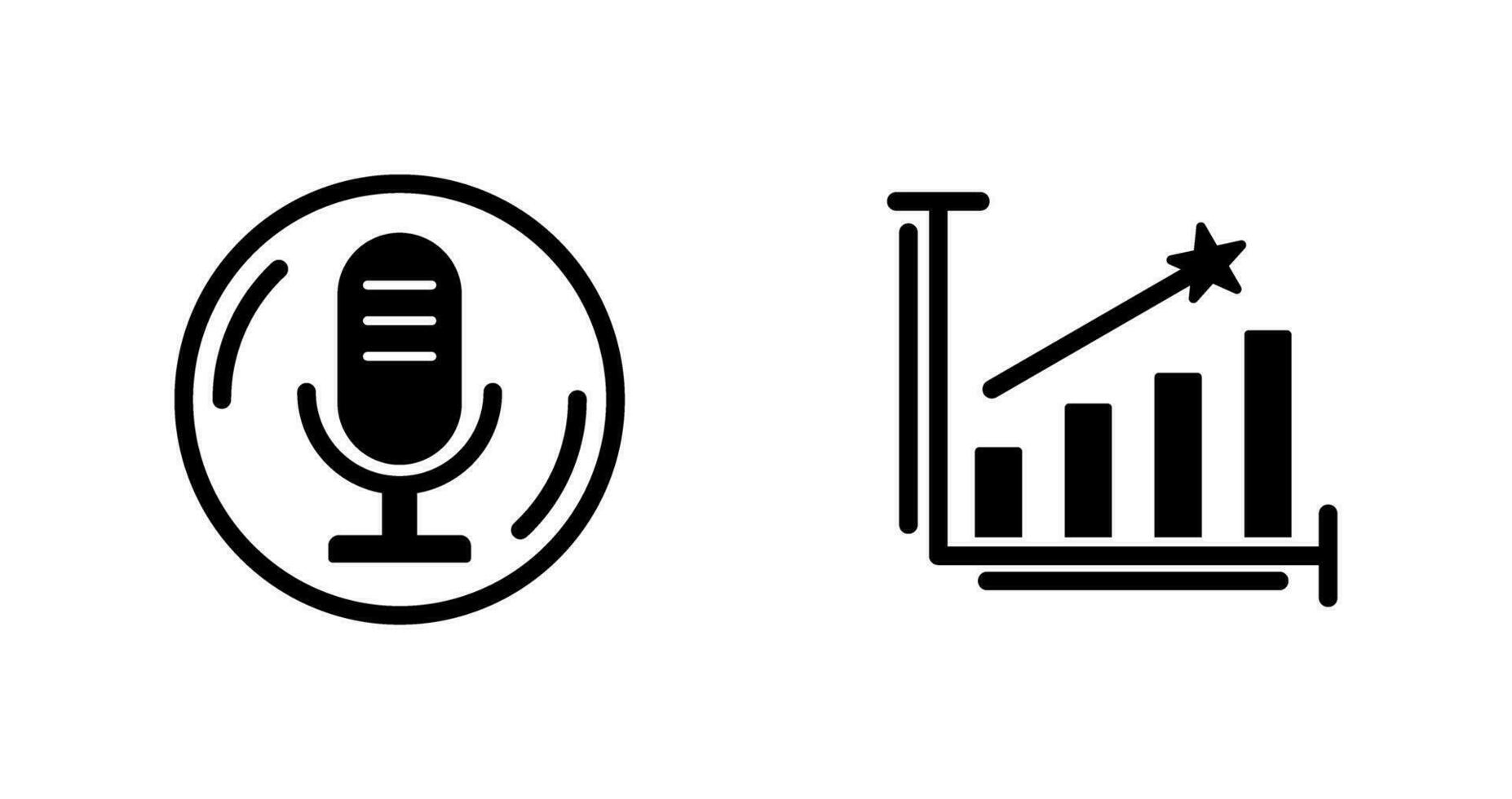 Microphone and Line Bars Icon vector