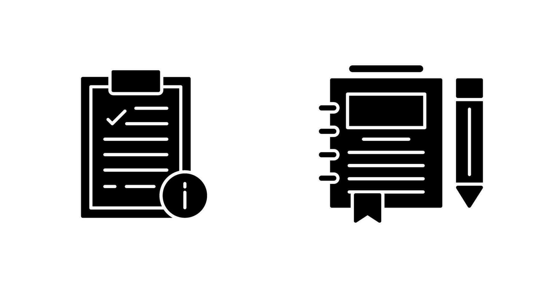 Info and Journal Icon vector