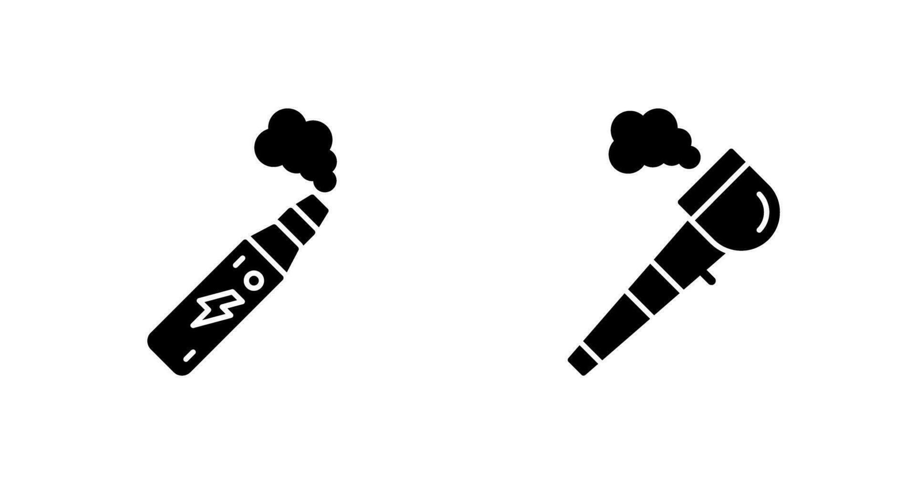 Electronic Cigarette and Pipe Of Peace Icon vector