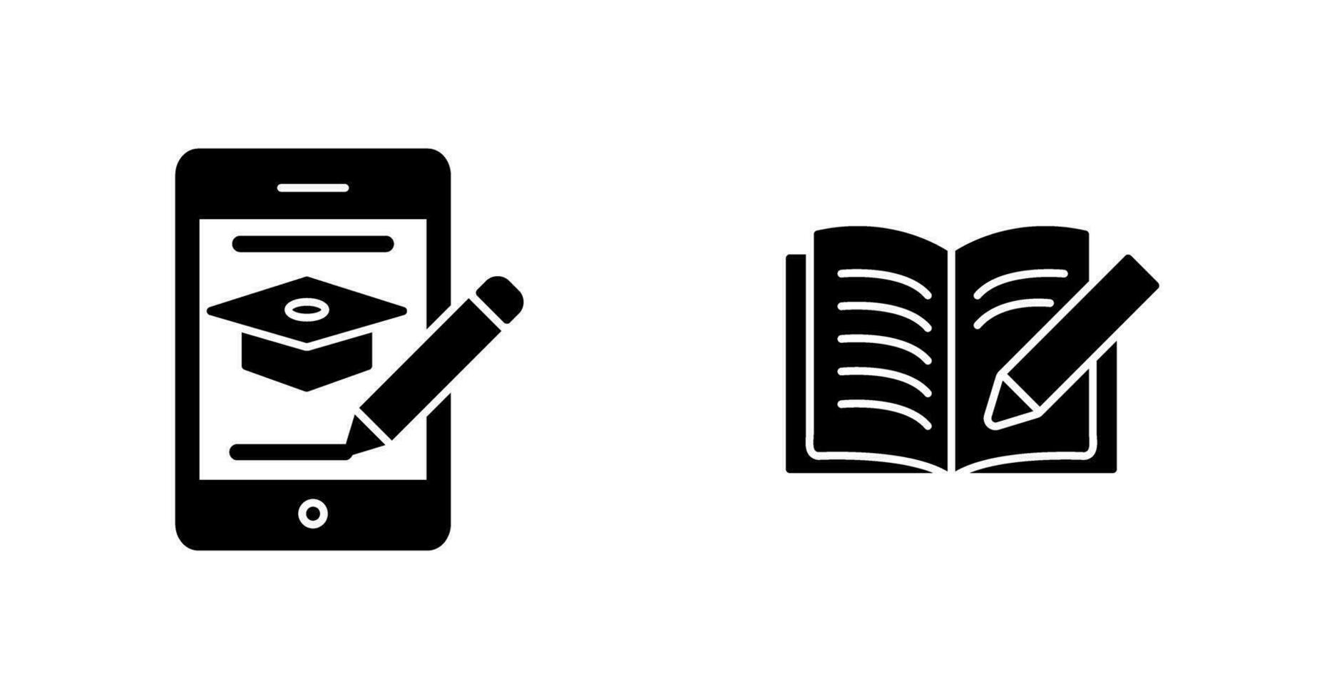 Online Course and Write Icon vector