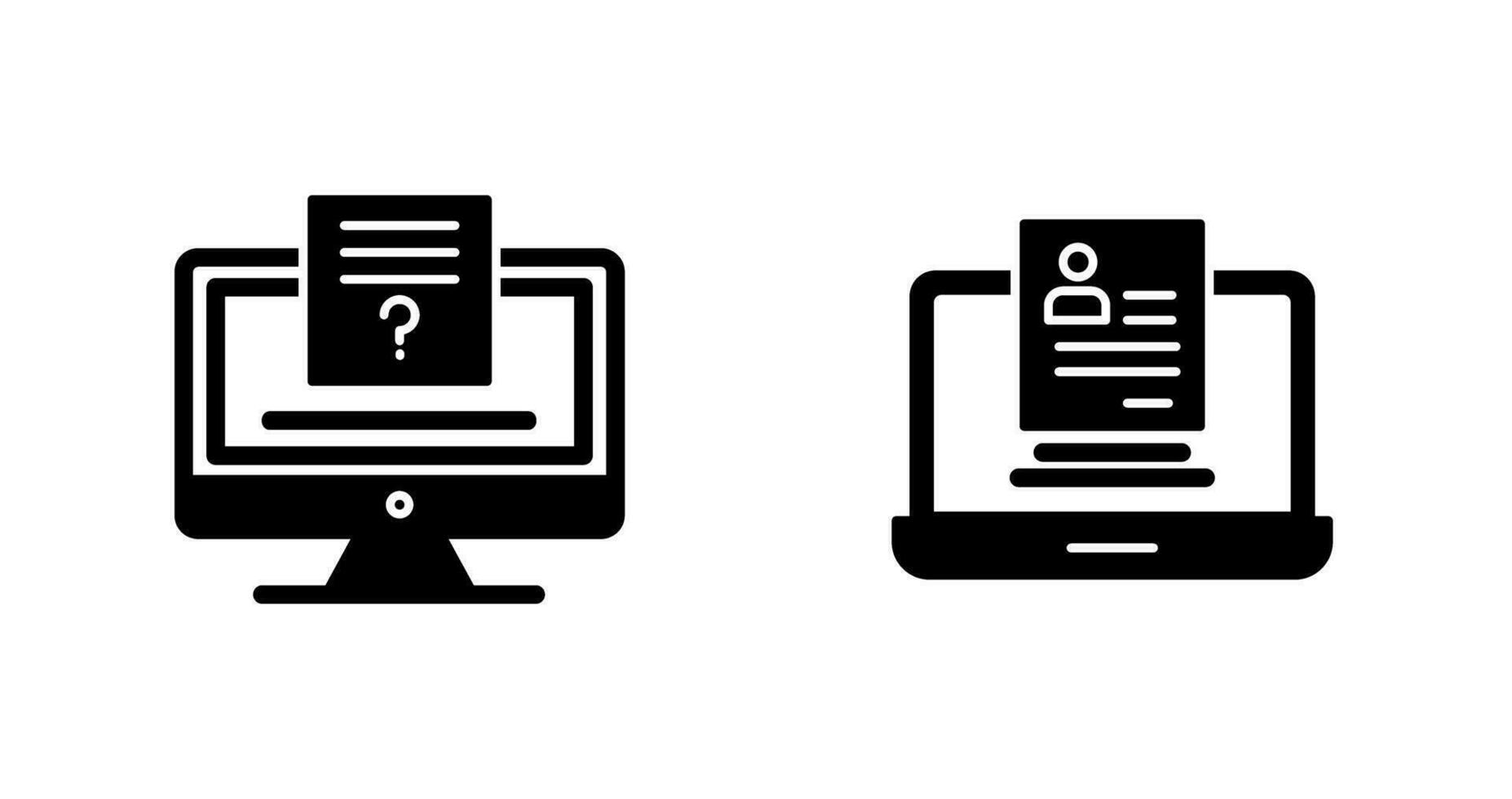 Quiz and Registration Icon vector