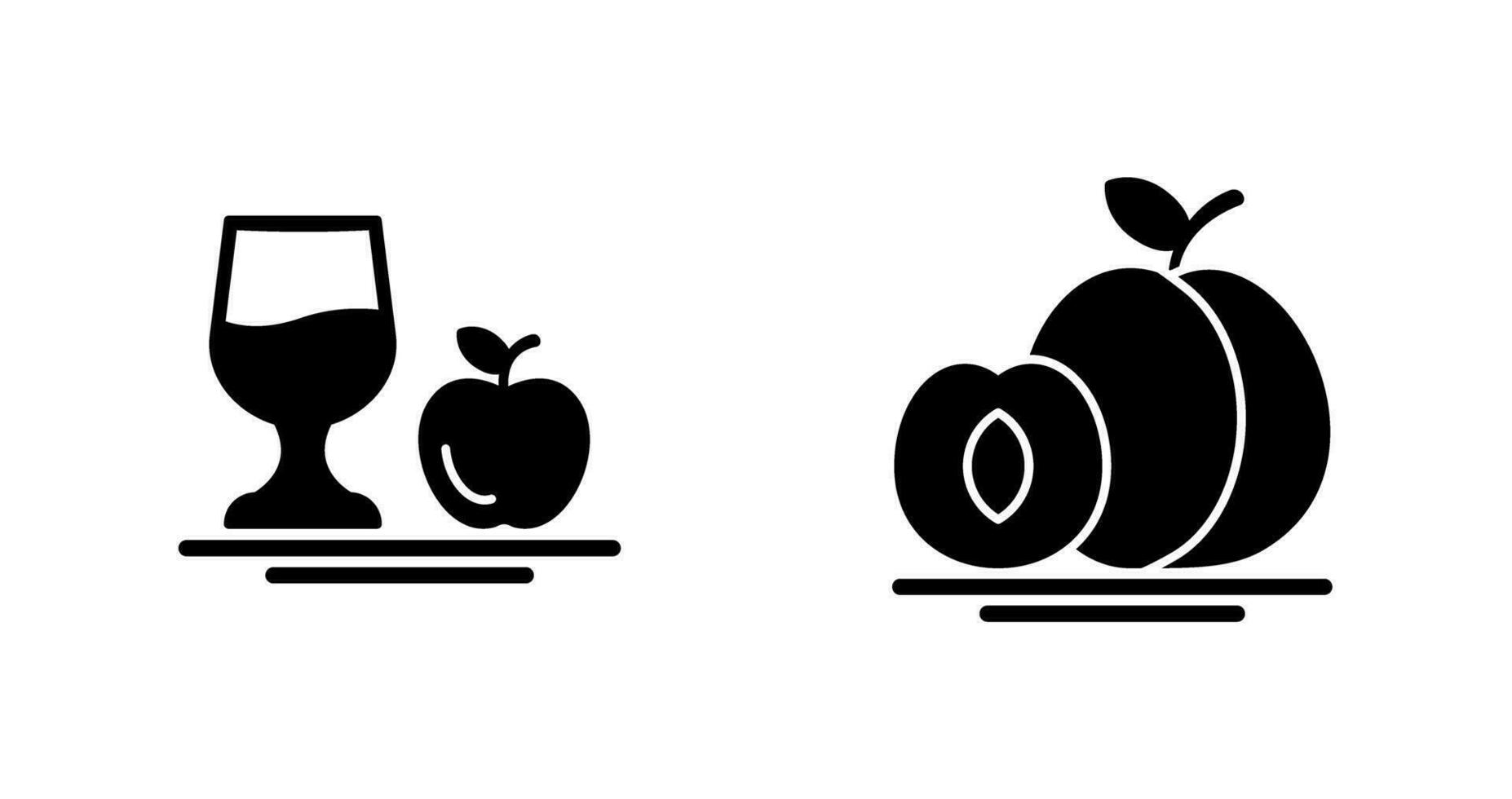 Healthy and Apricot Icon vector