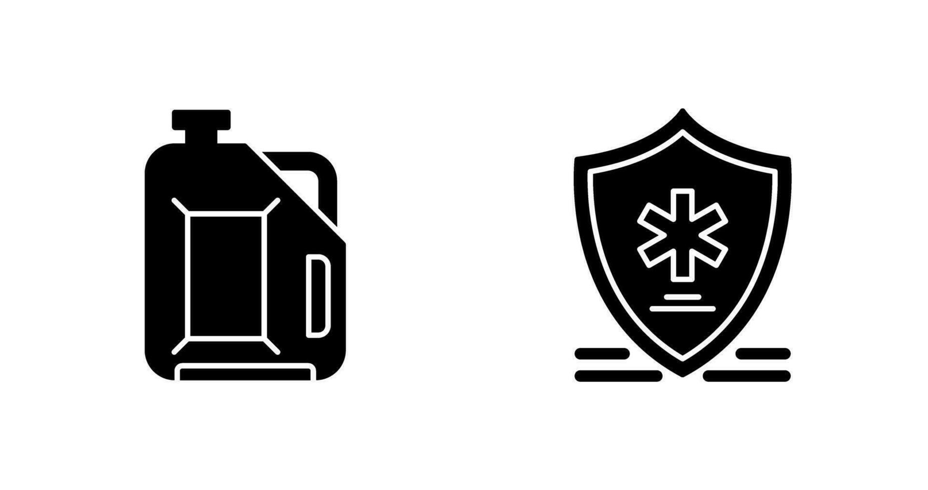 Jerrycan and Medical Symbol Icon vector