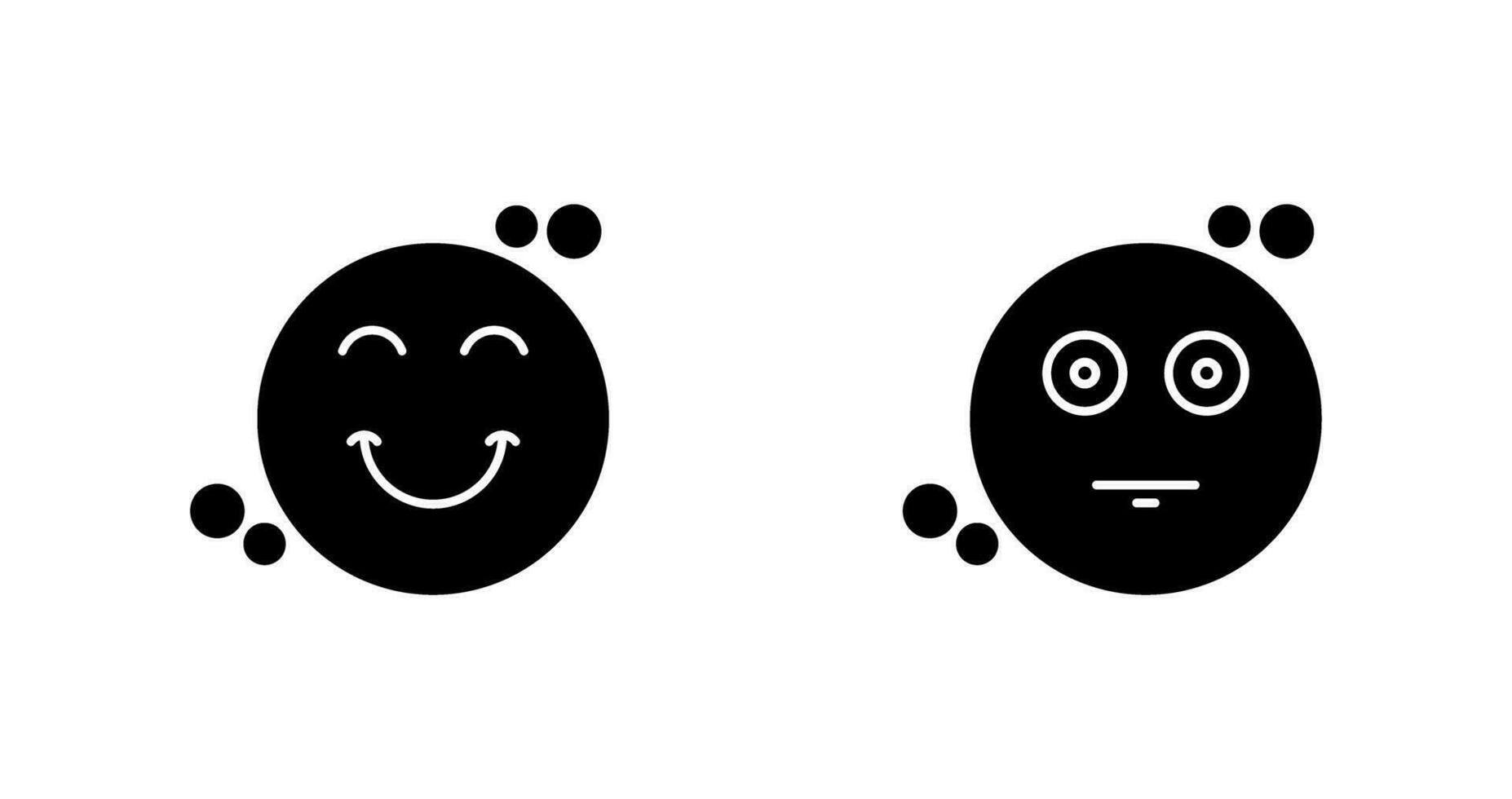 Smile and Neutral Icon vector