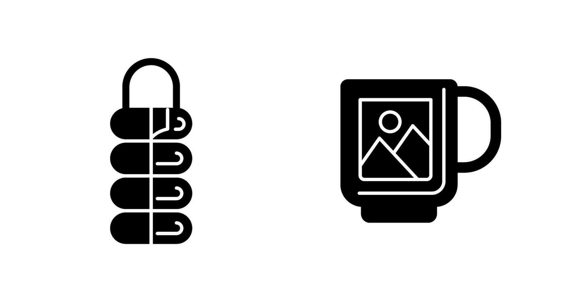 Sleeping Bag and Mug Icon vector