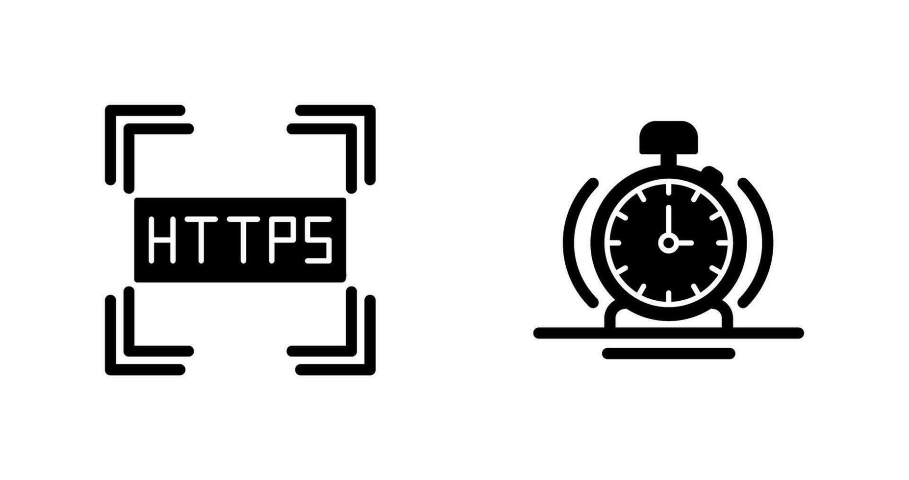 Https and Alarm Icon vector