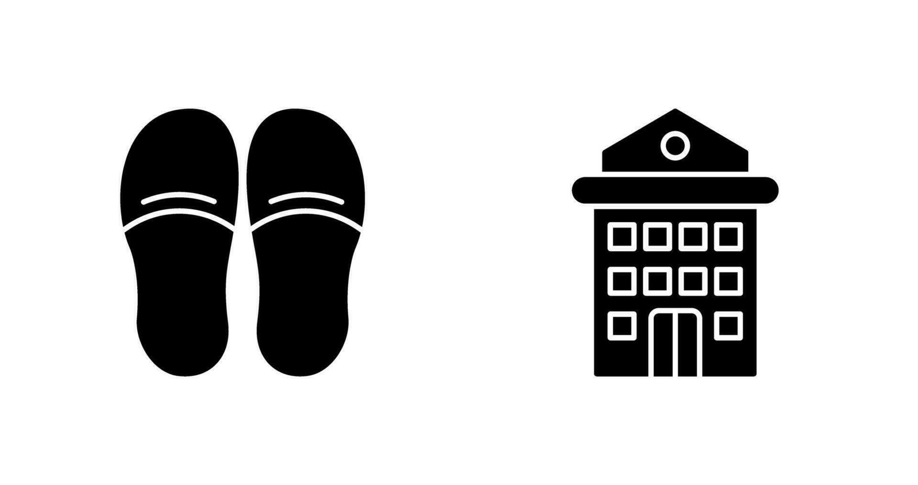 Slippers and Hotel Icon vector