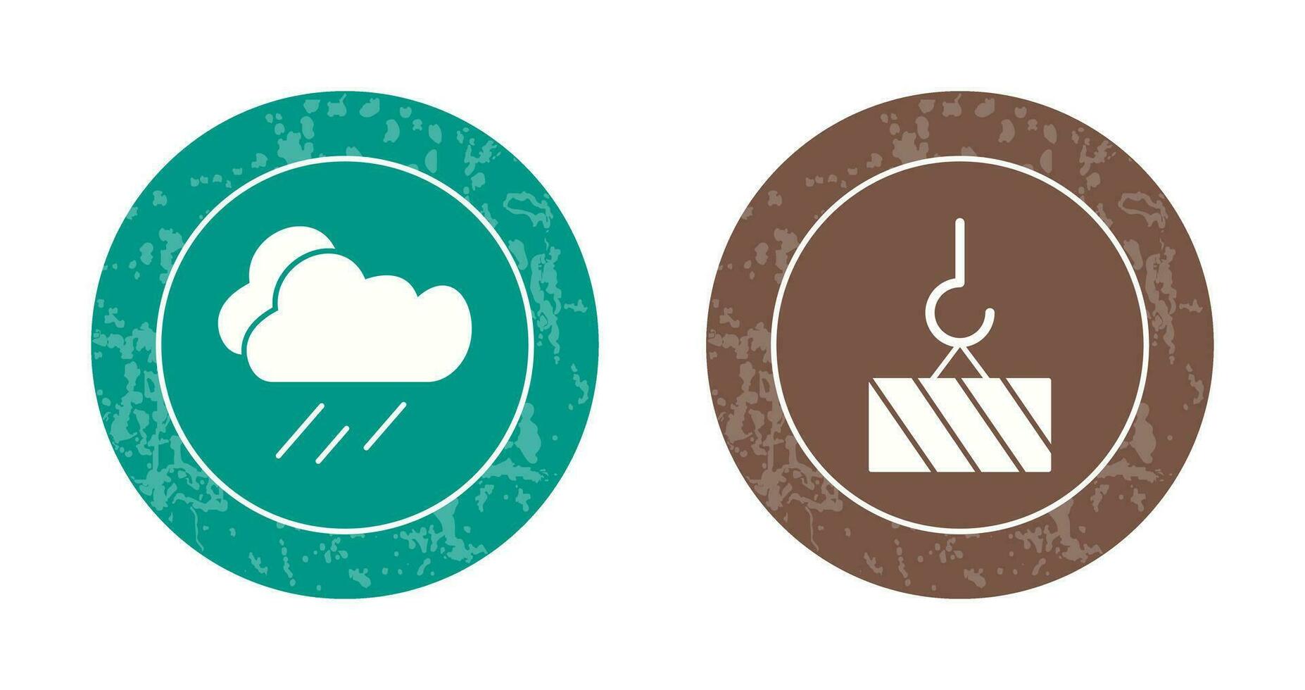 rain and heavy machinery  Icon vector