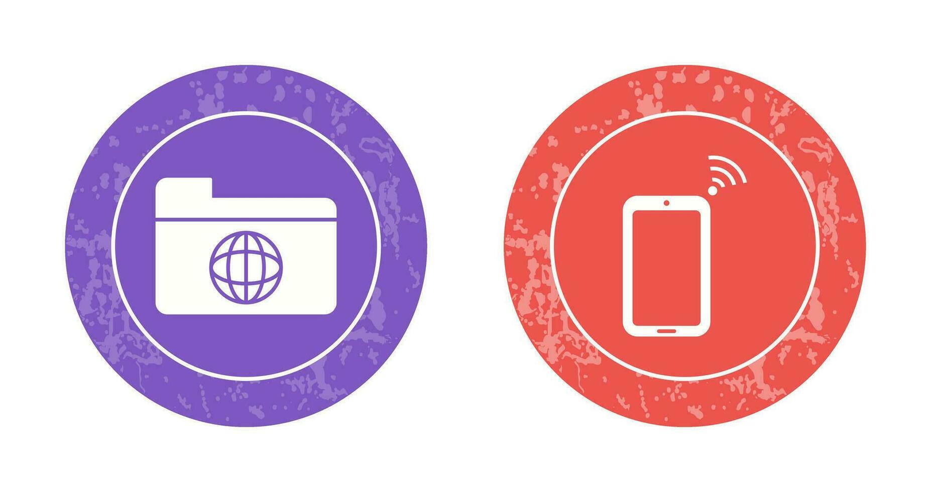 network folder and connected device Icon vector