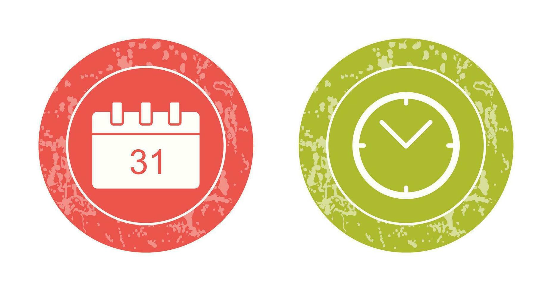 calendar and clock Icon vector