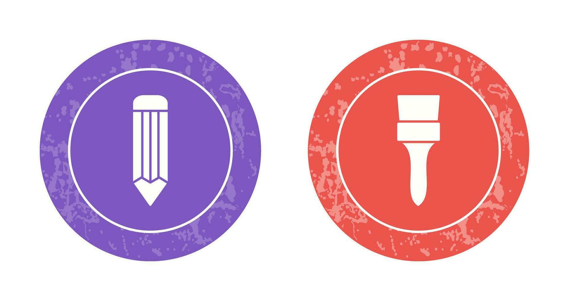pencil and Brush Icon vector