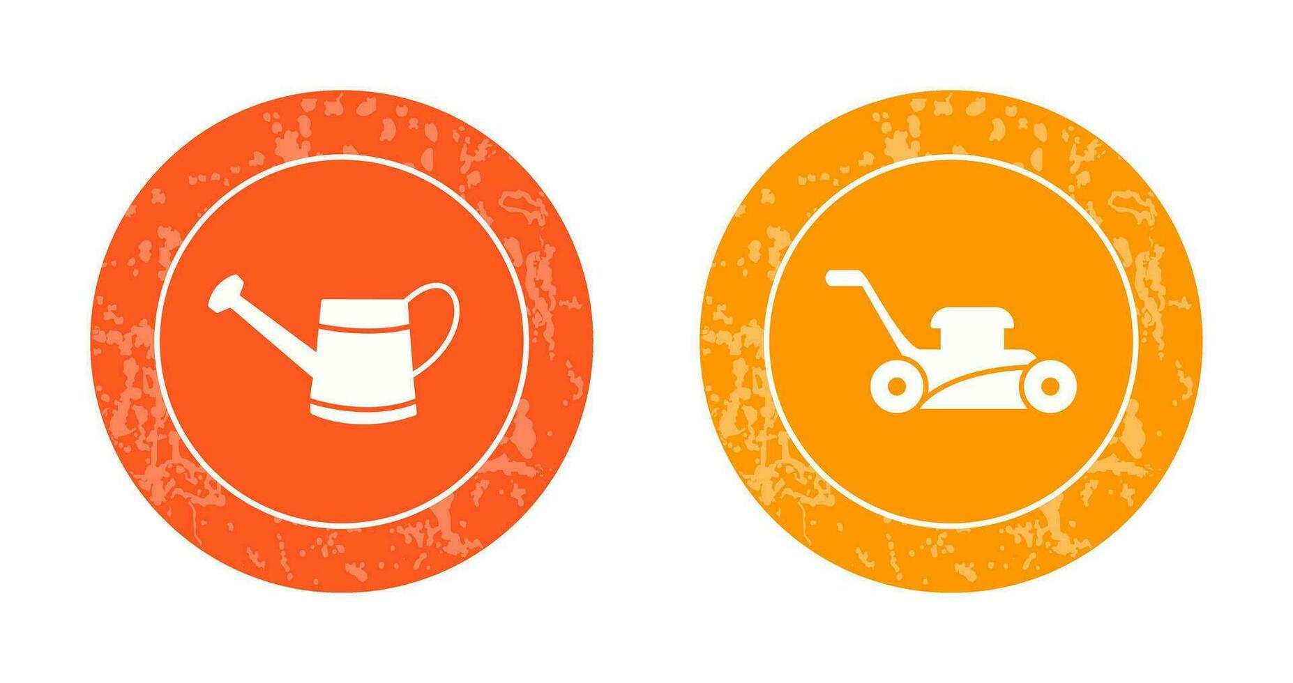 Watering tool and Lawn Mower Icon vector