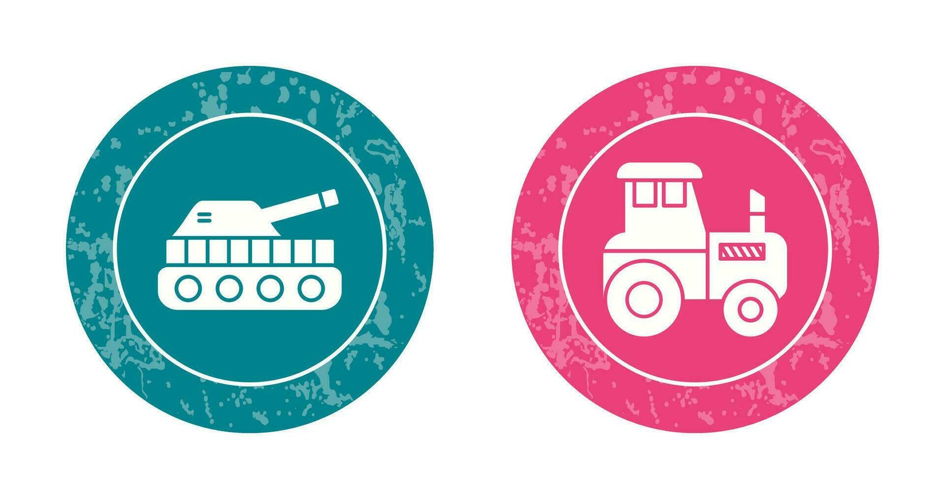 Tank and Tractor Icon vector