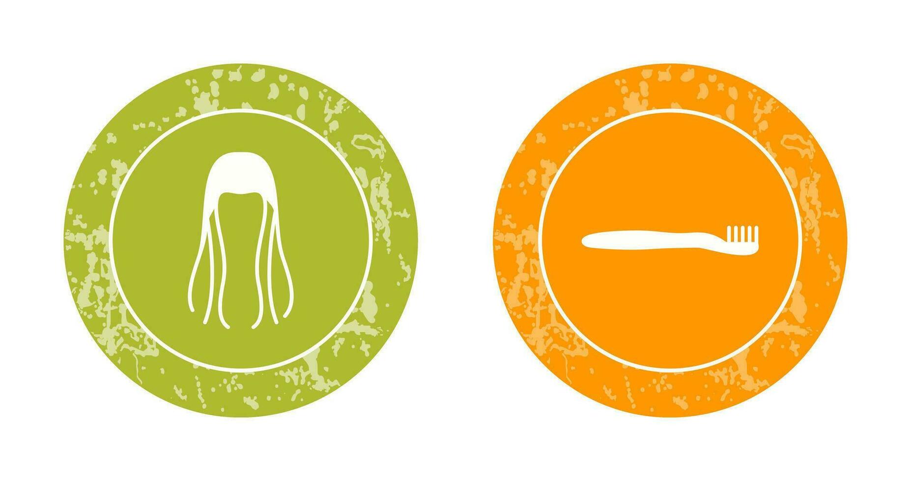 Toothbrush and Hair Icon vector