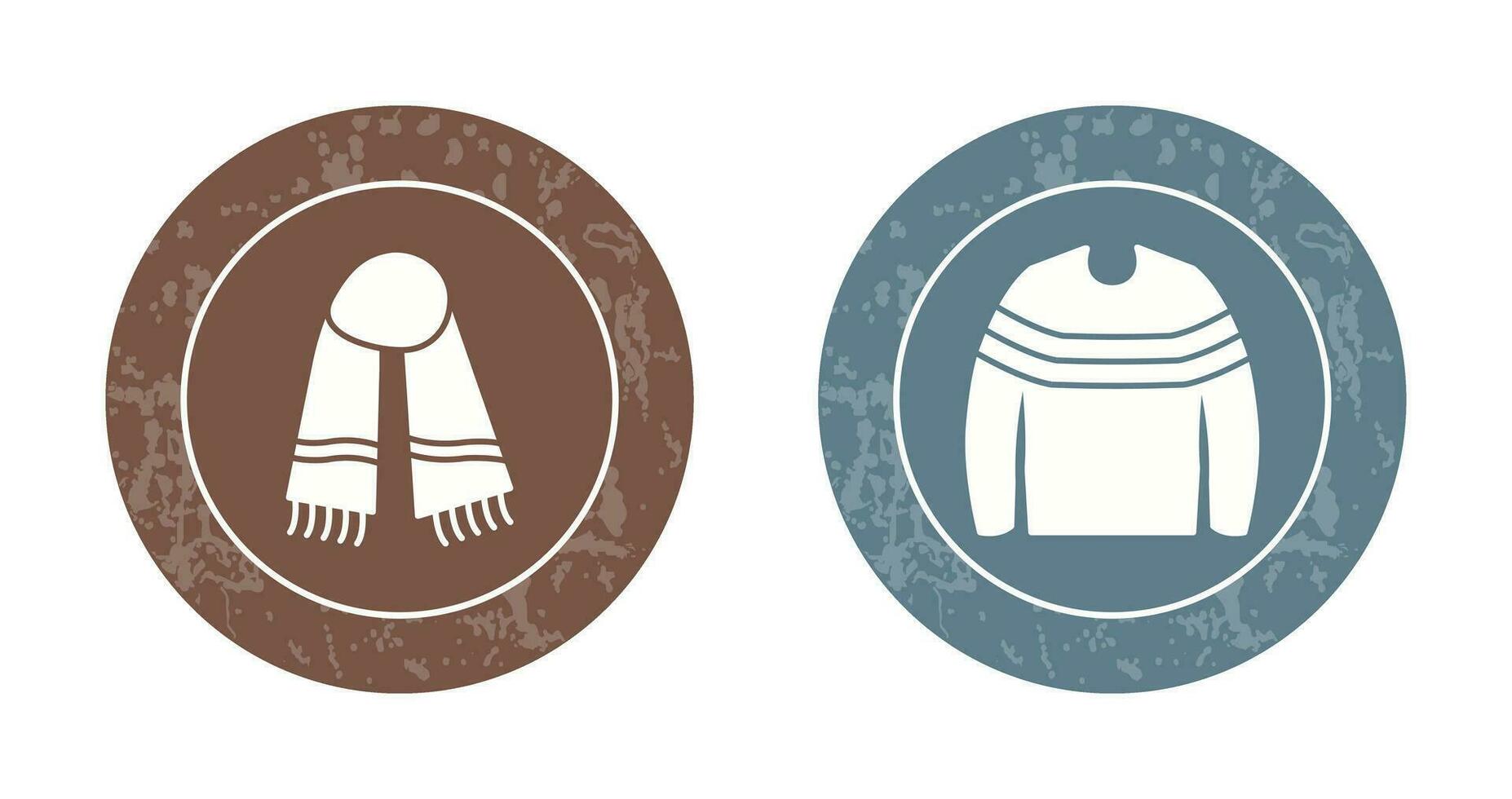 Warm Scarf and garments Icon vector