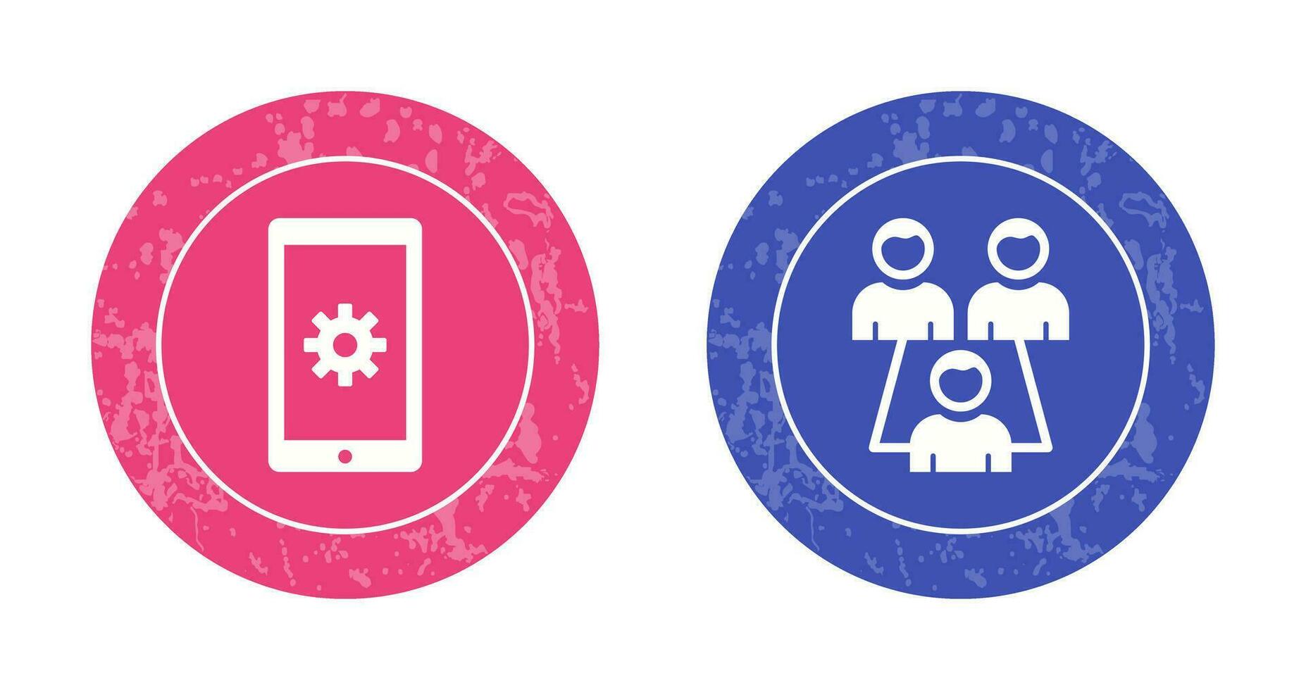 Network Settings and Connected Users Icon vector