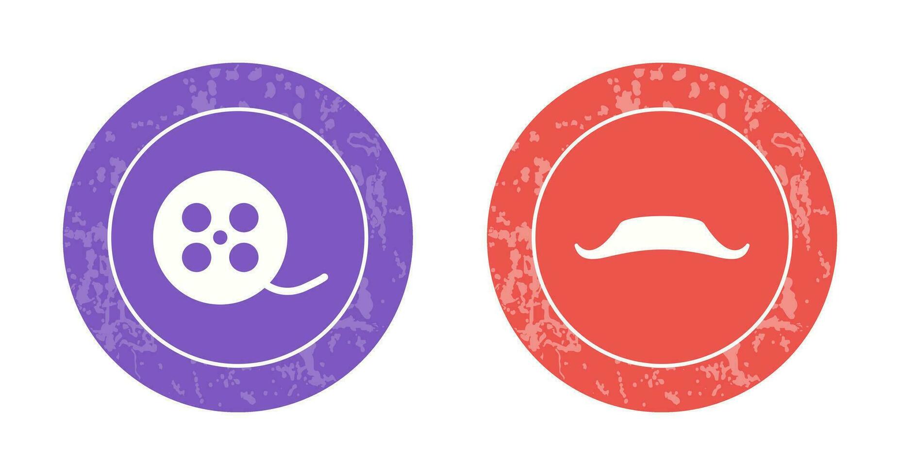 Reel and Moustache Icon vector