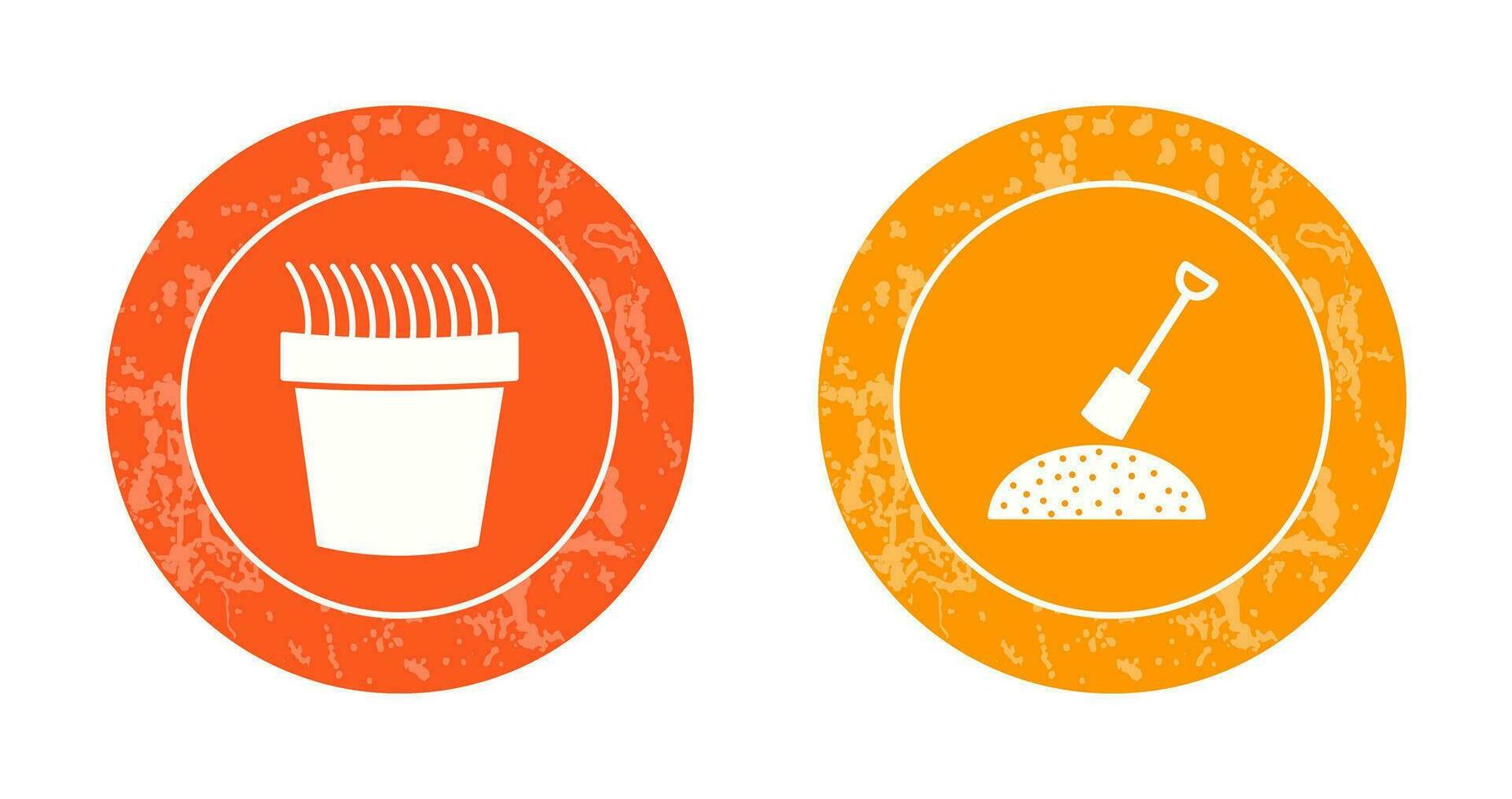 Gress Pot and Gardening Icon vector