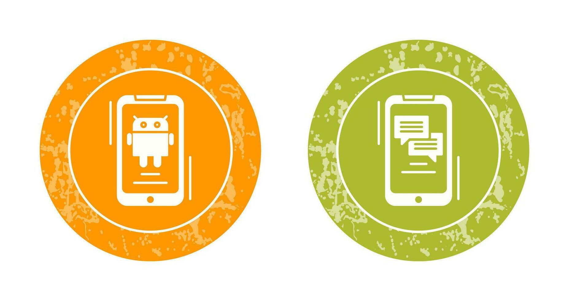 Android and Text Icon vector