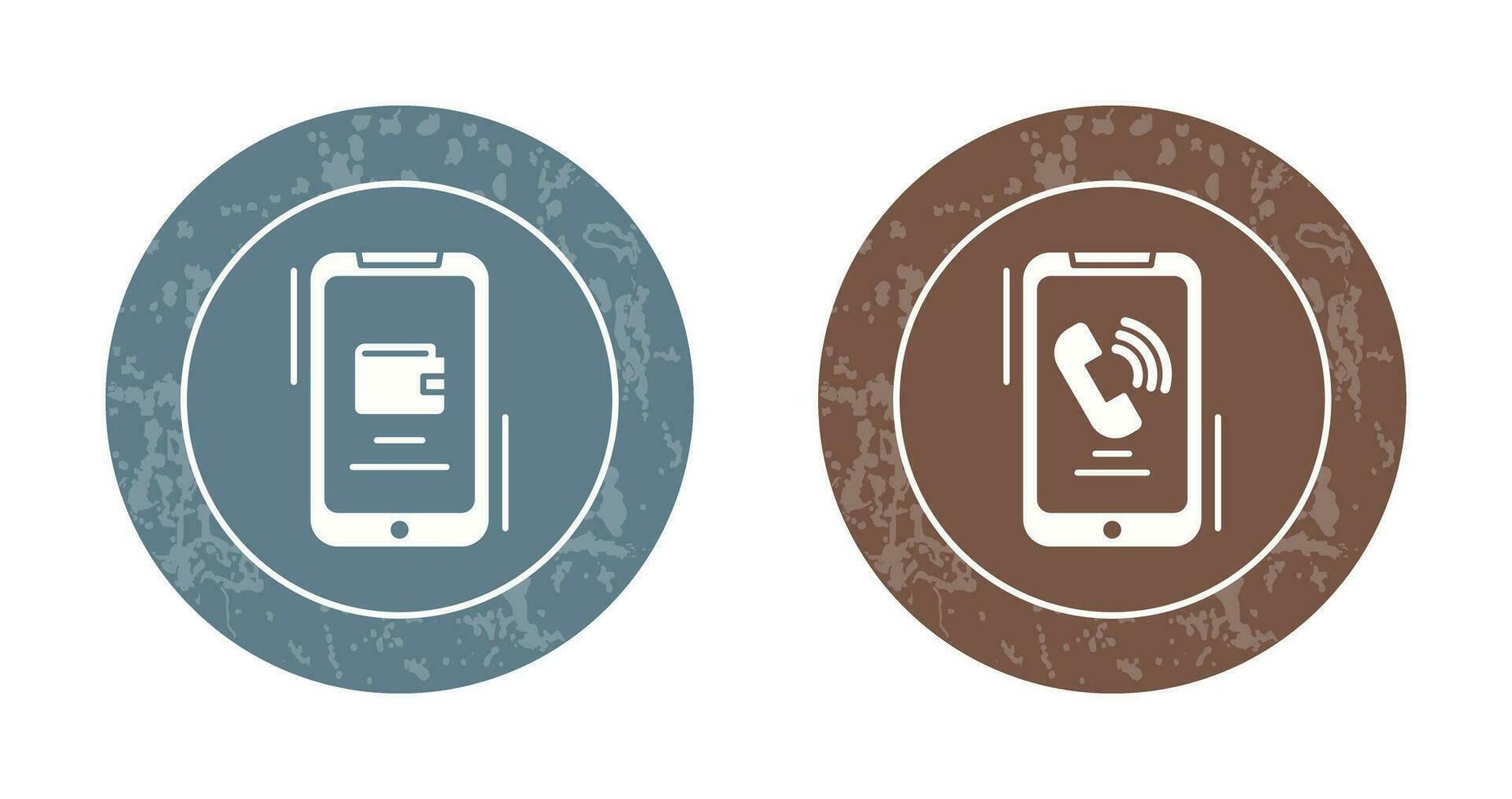 E wallet and Incoming Call Icon vector