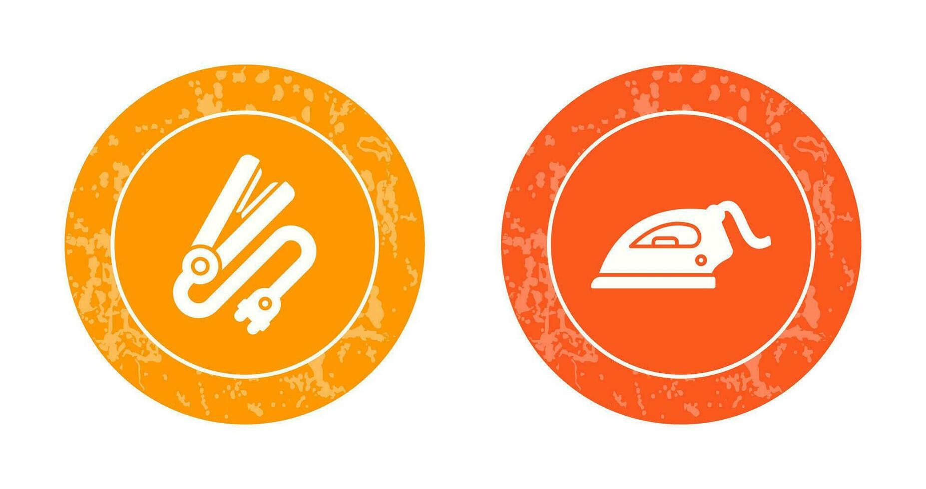 Hair iron and Laundry Icon vector