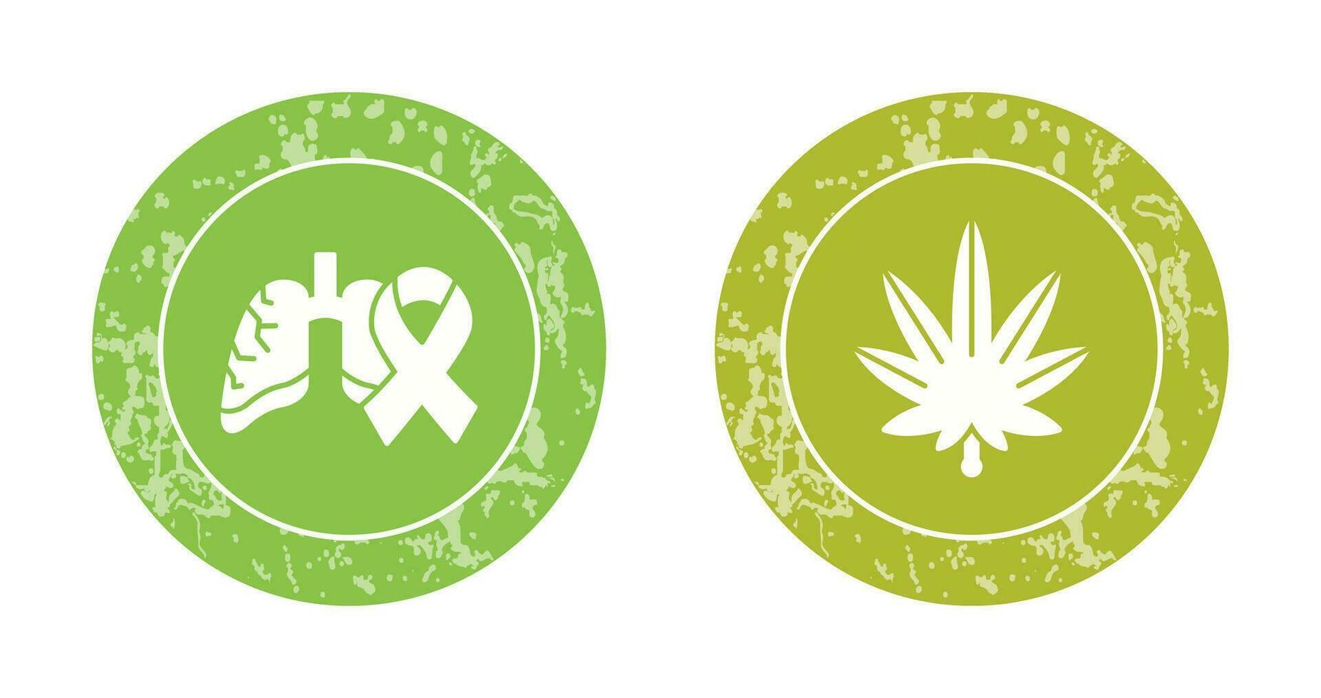 Cancer and Weed Icon vector