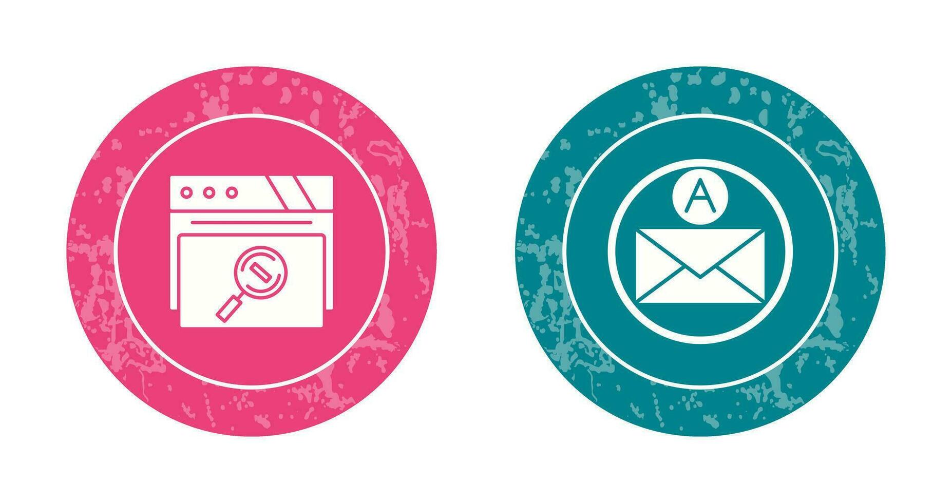 Magnifying Glass and Email Icon vector