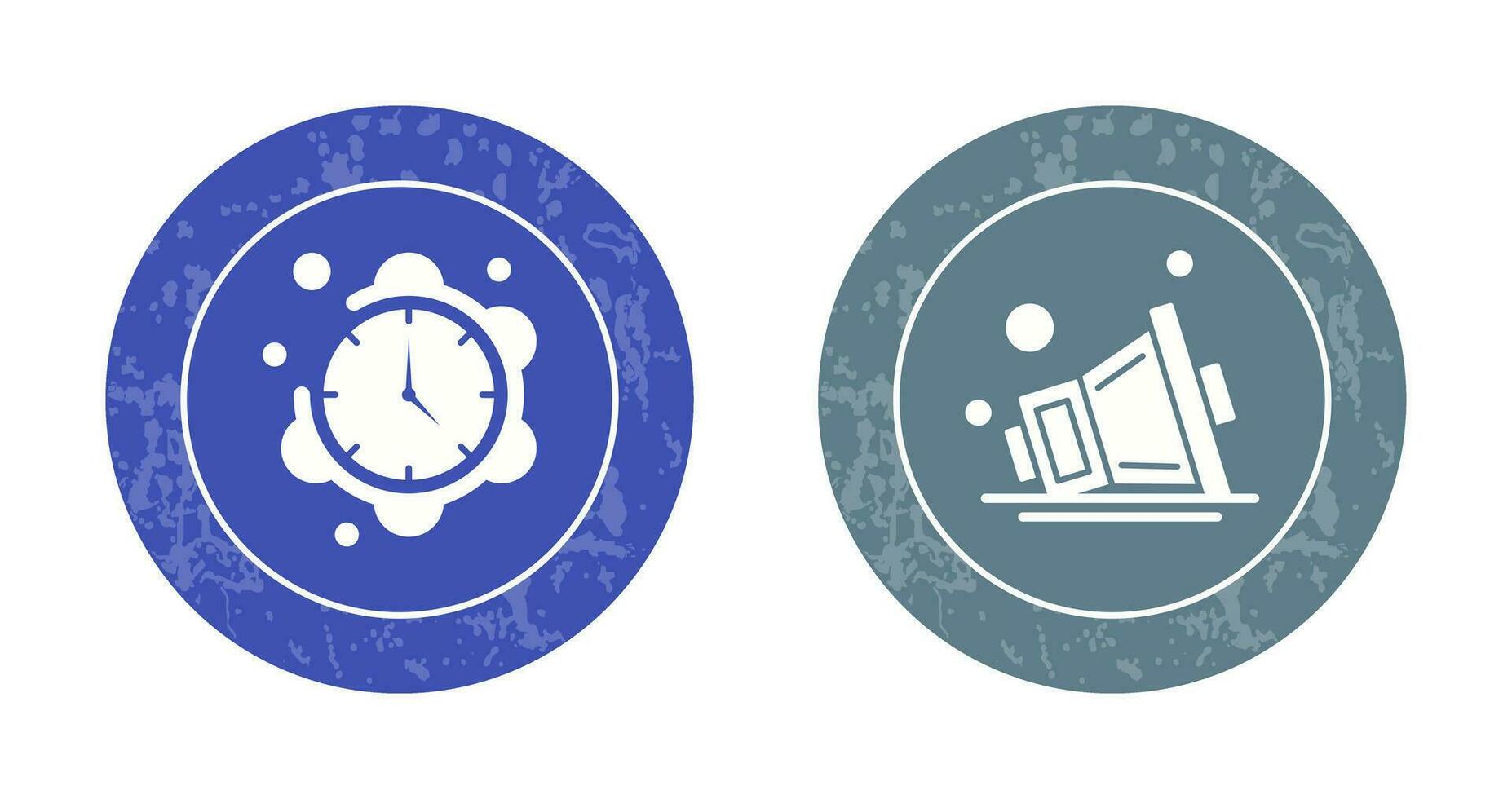 Clock and Speaker Icon vector