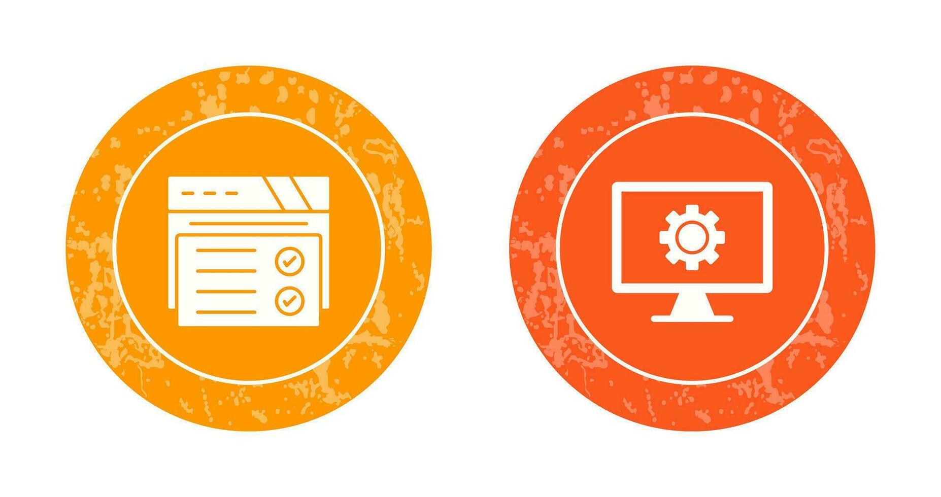 Web Browser and Monitor Screen Icon vector