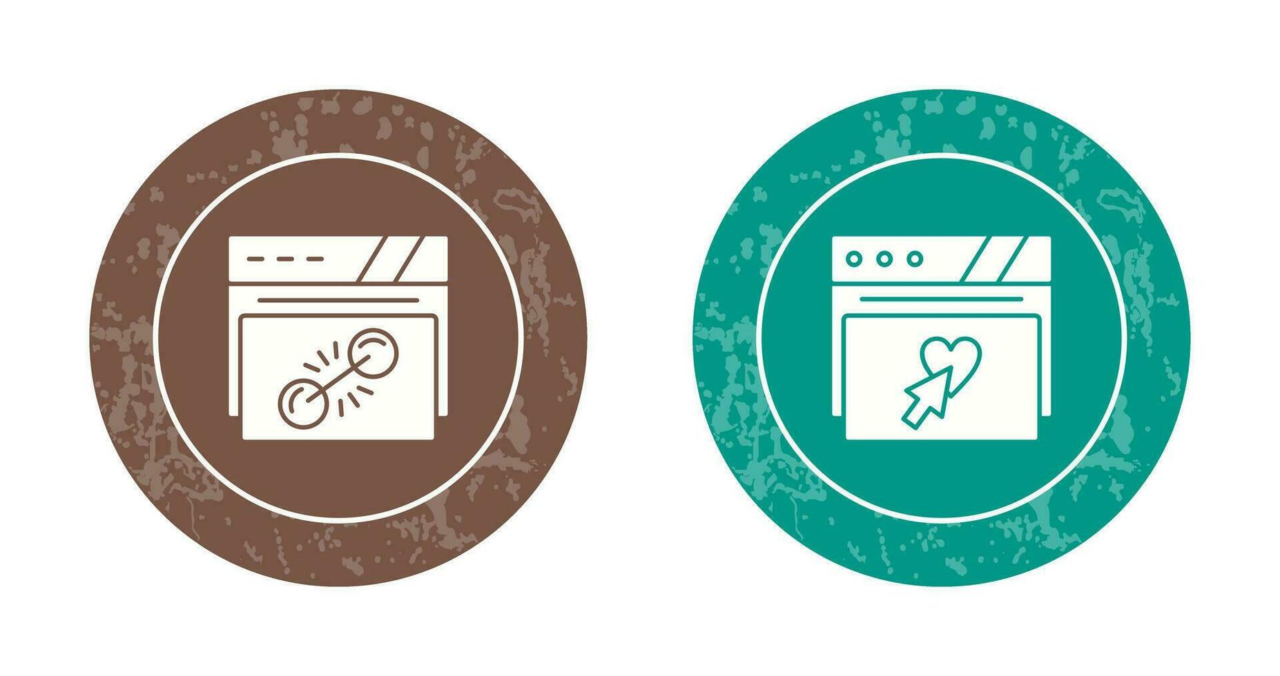 Link and Cursor Icon vector