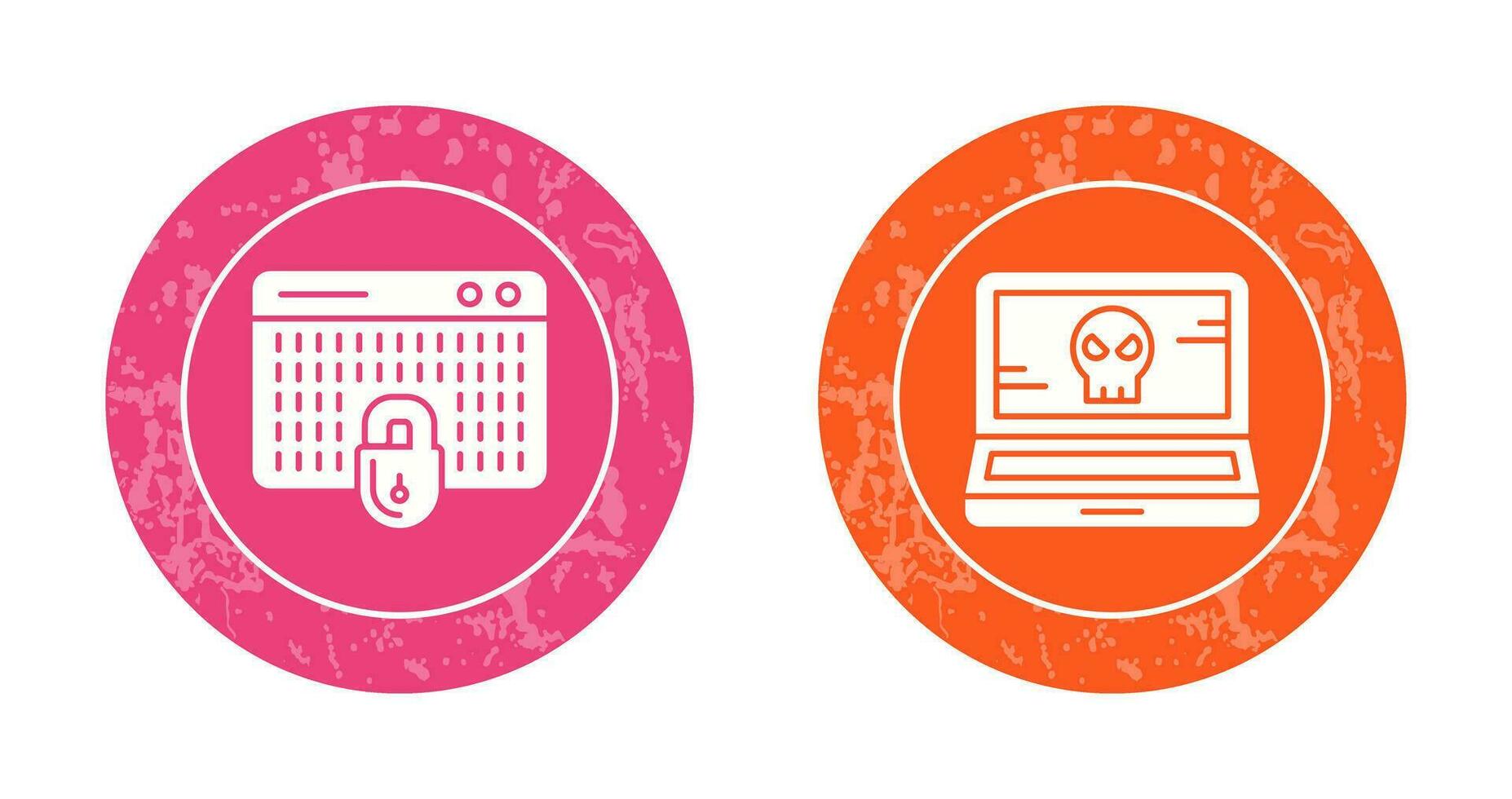 Hacking and Laptop Icon vector