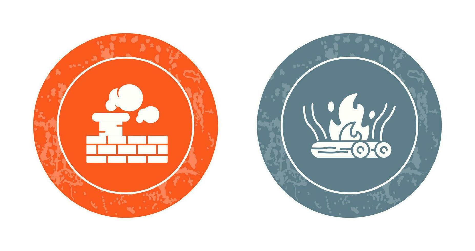 Chimney and Bonfire Icon vector