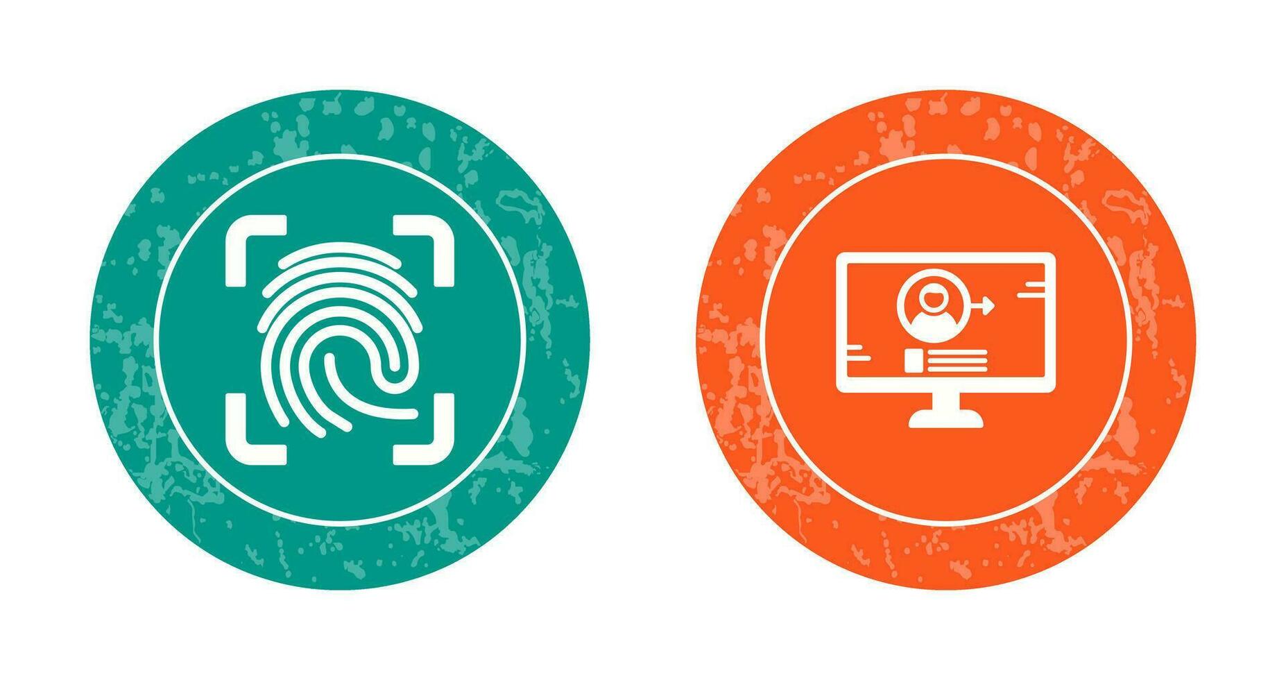 Log and Finger Print Icon vector