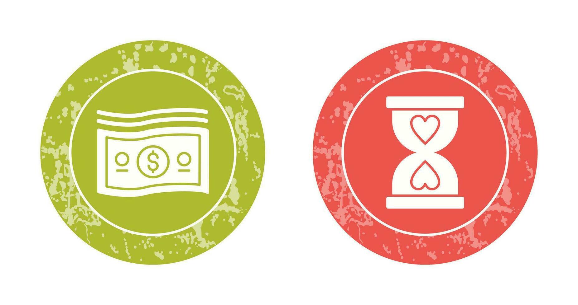 Dollar and Hourglass Icon vector