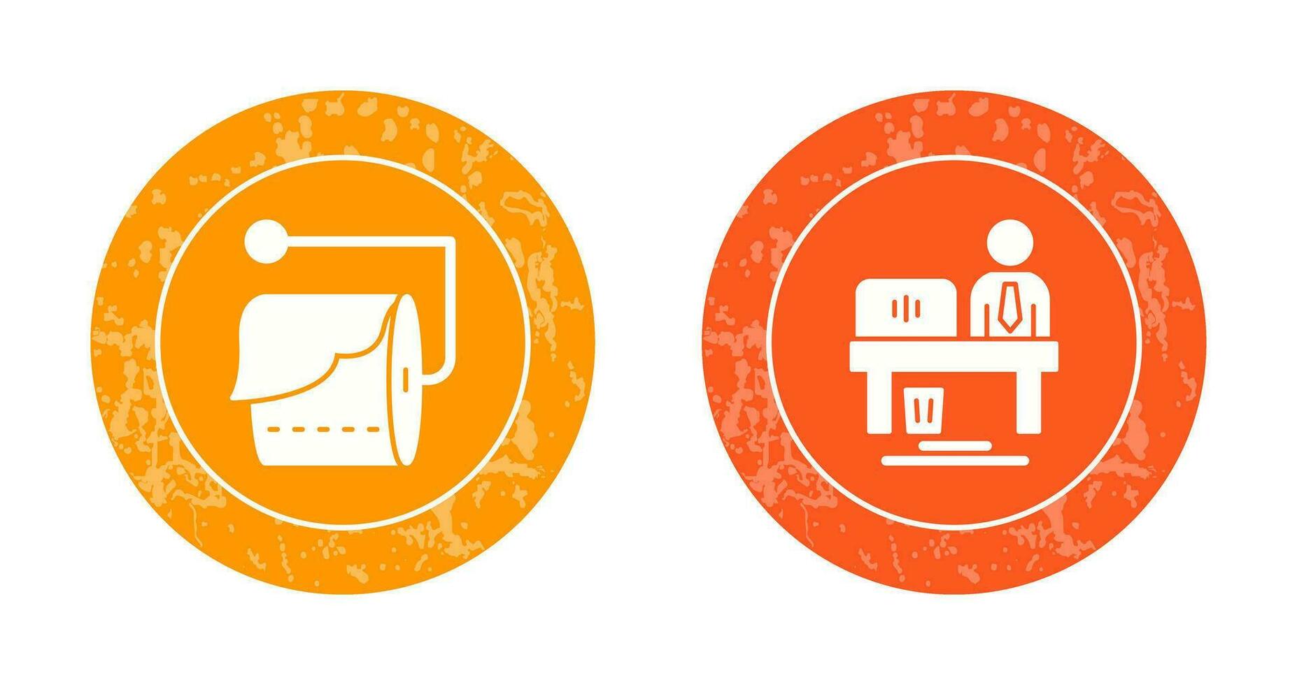 Tissue Roll and Worker Icon vector