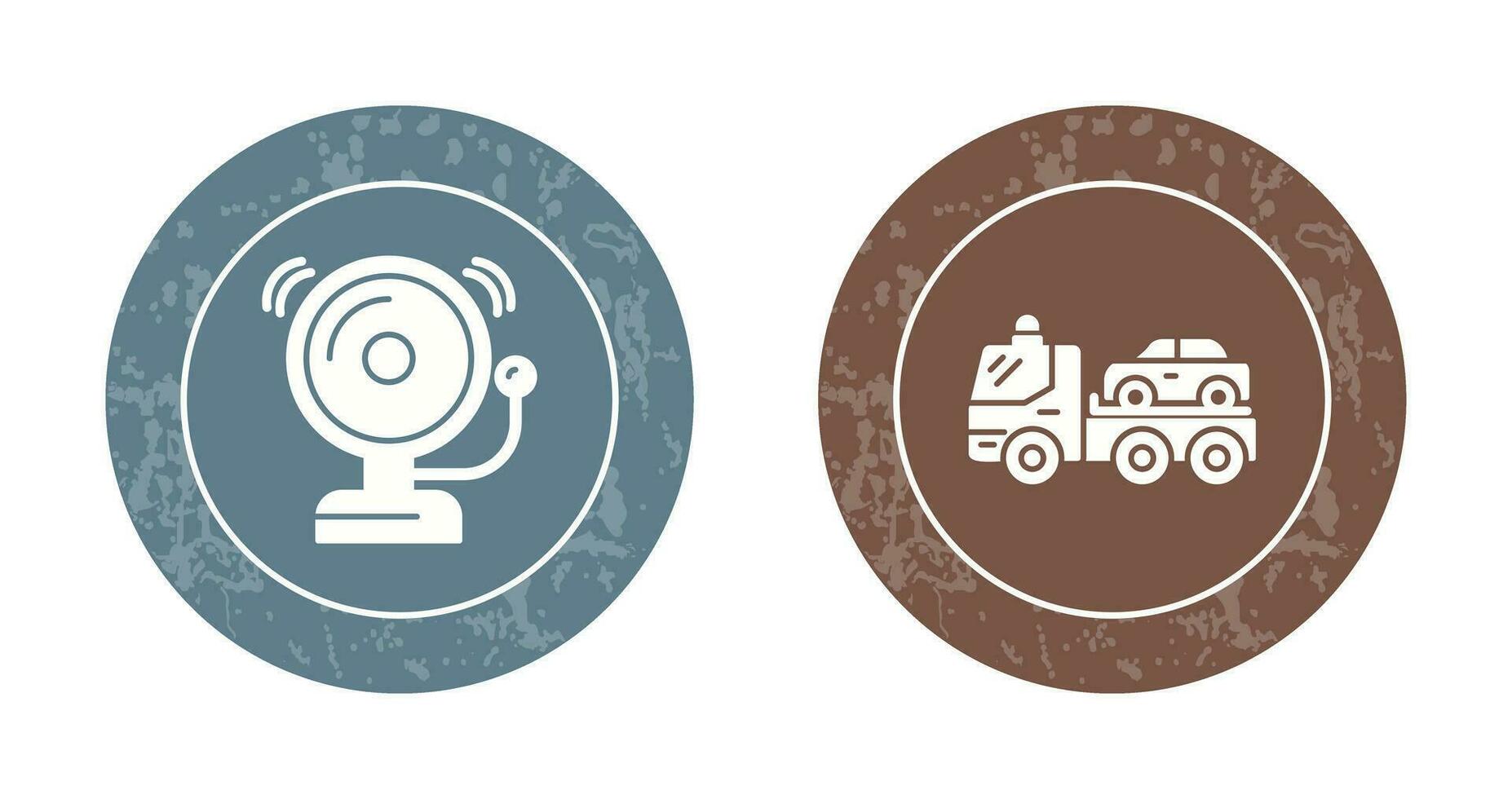 Fire Alarm and Tow Truck Icon vector