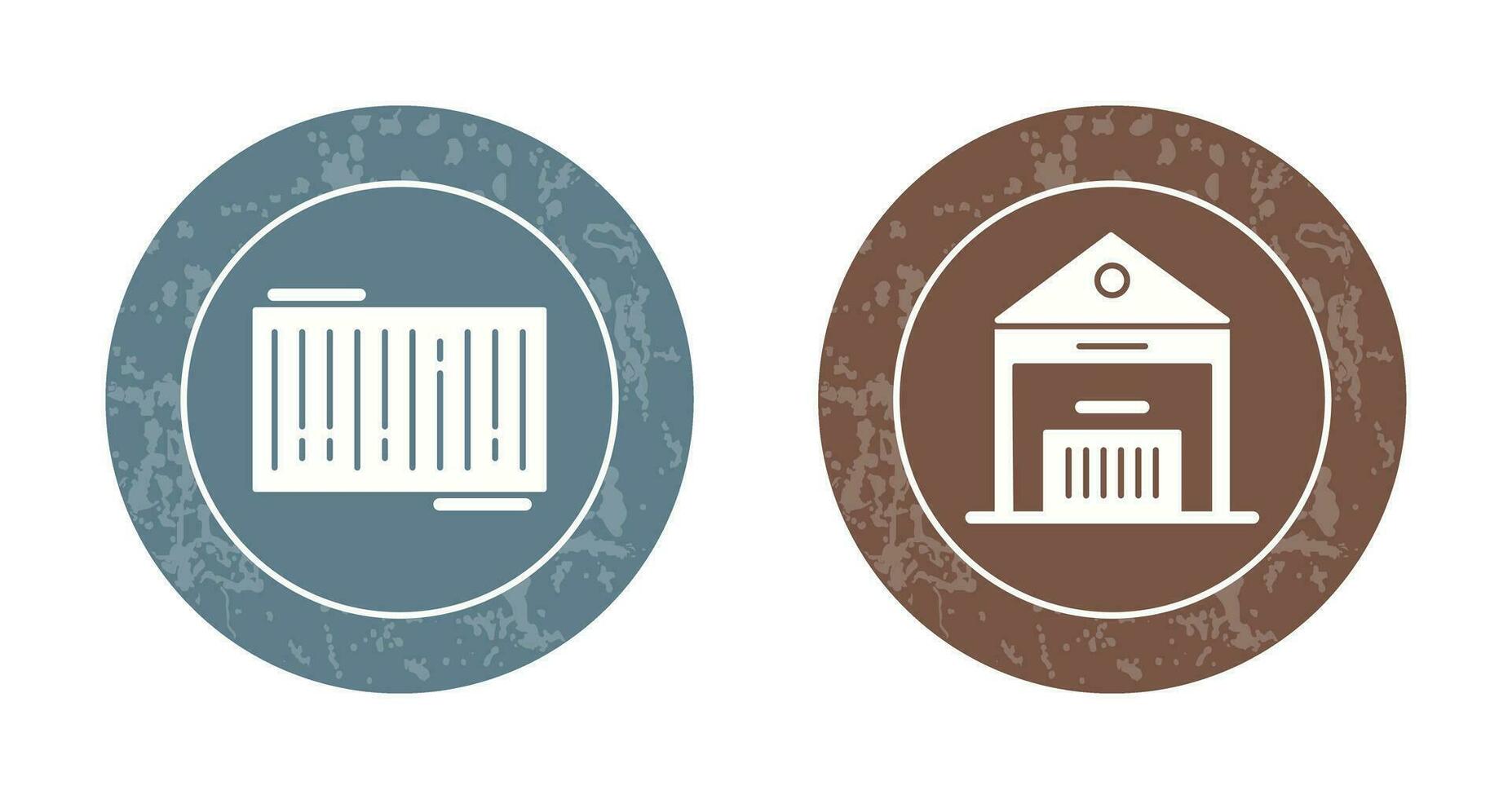 barcode and warehouse Icon vector