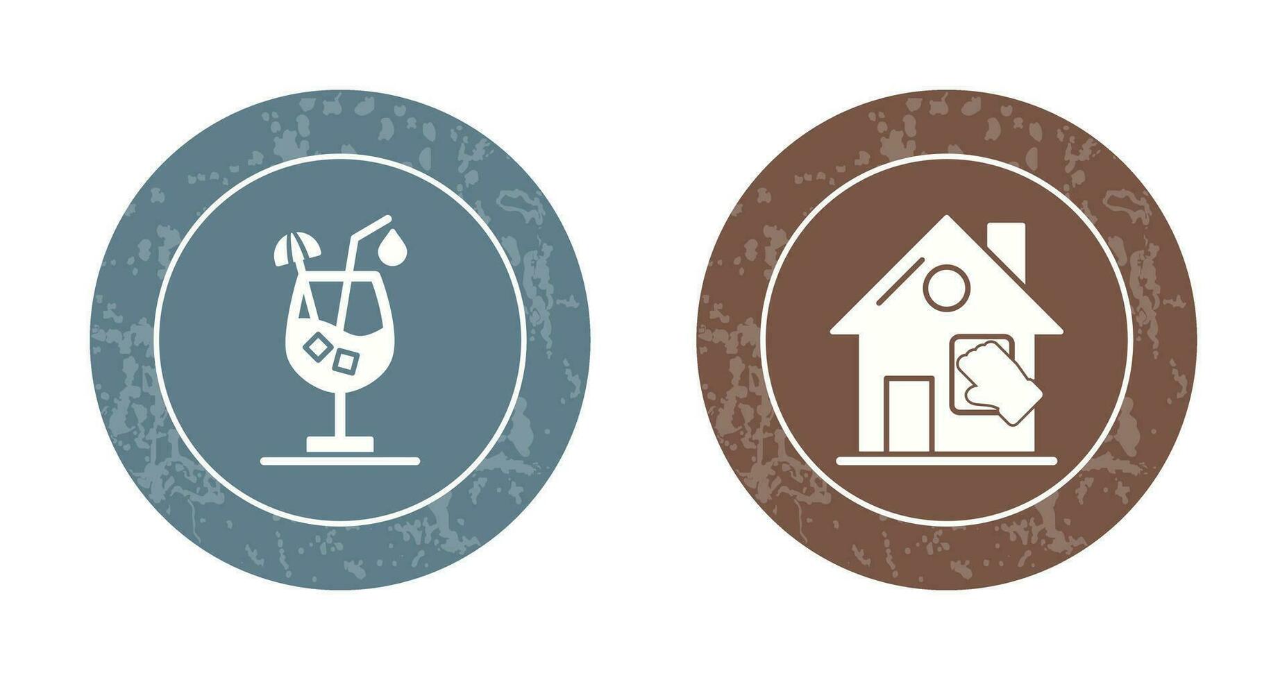 Fresh Juice and House Cleaning Icon vector