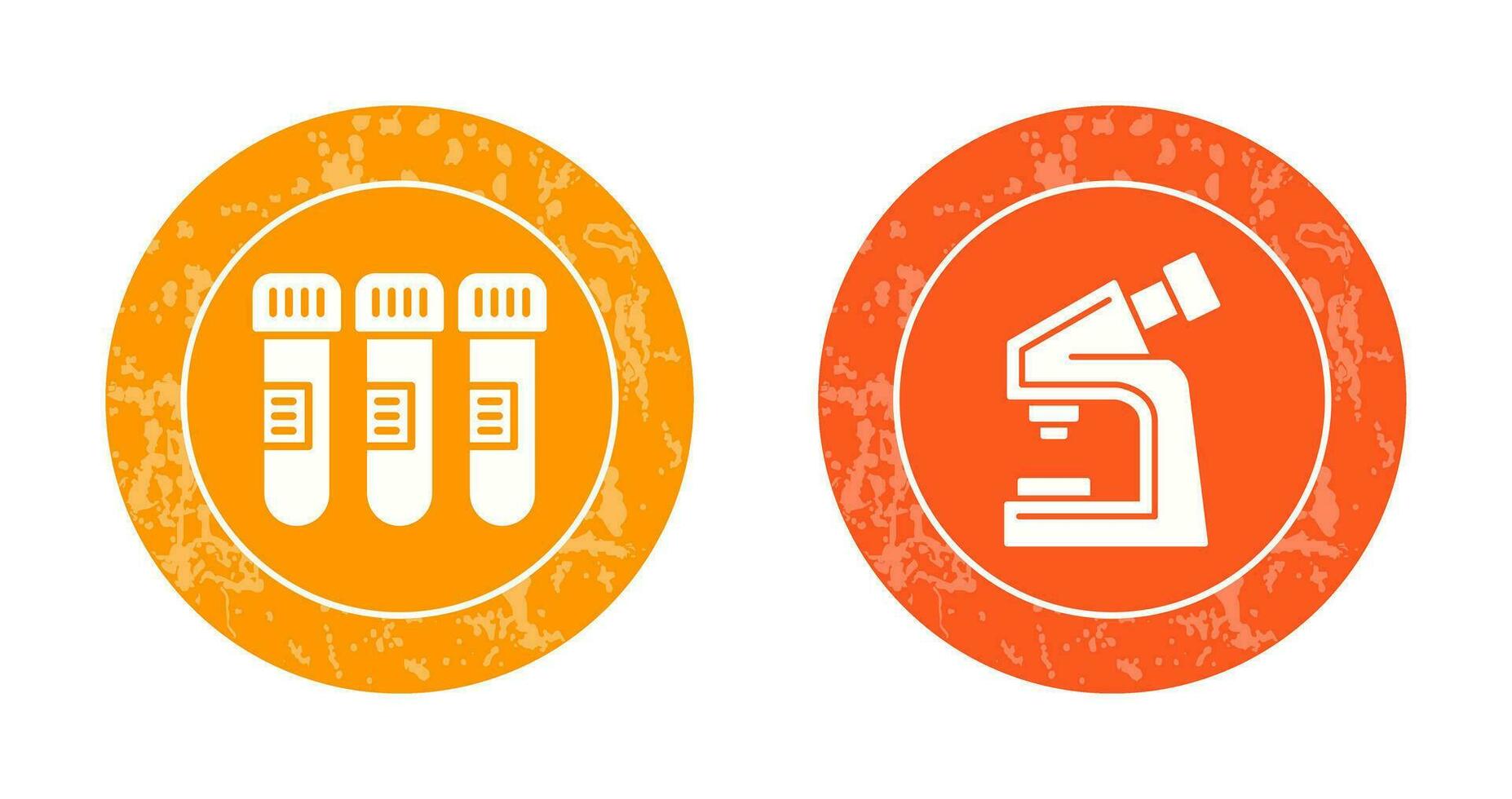 Test Tube and Microscope Icon vector
