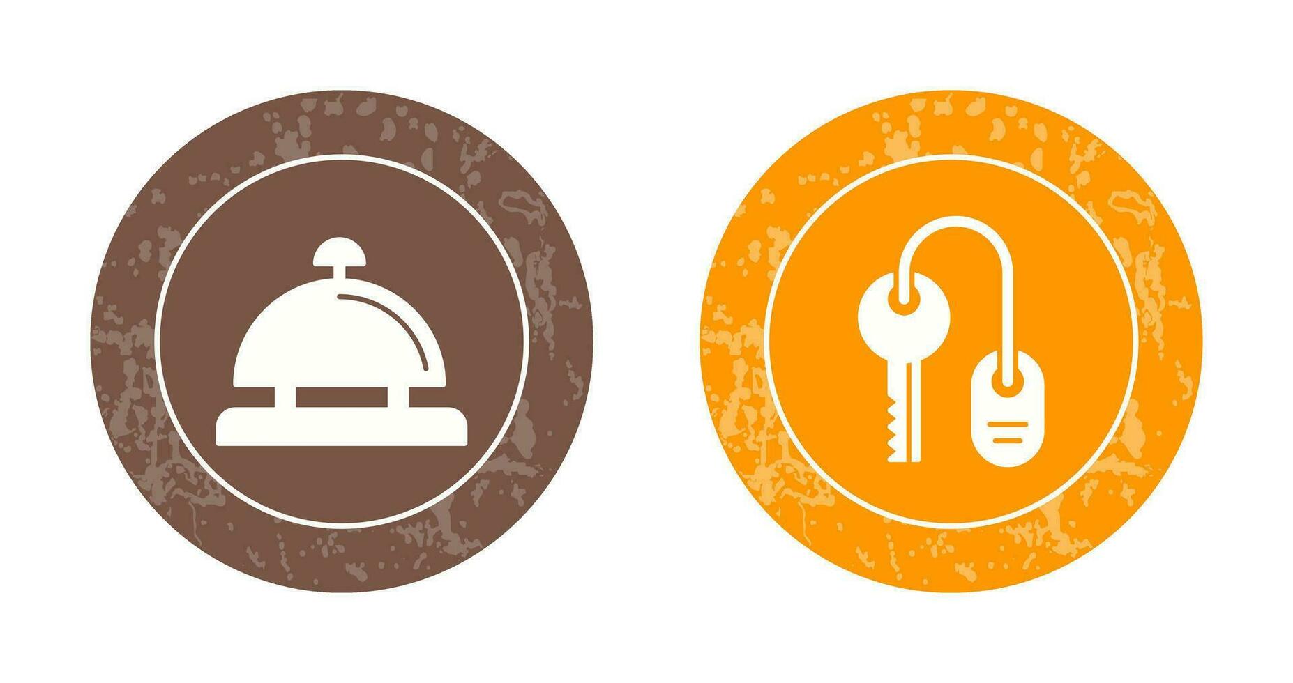 Room key and Desk Bell Icon vector