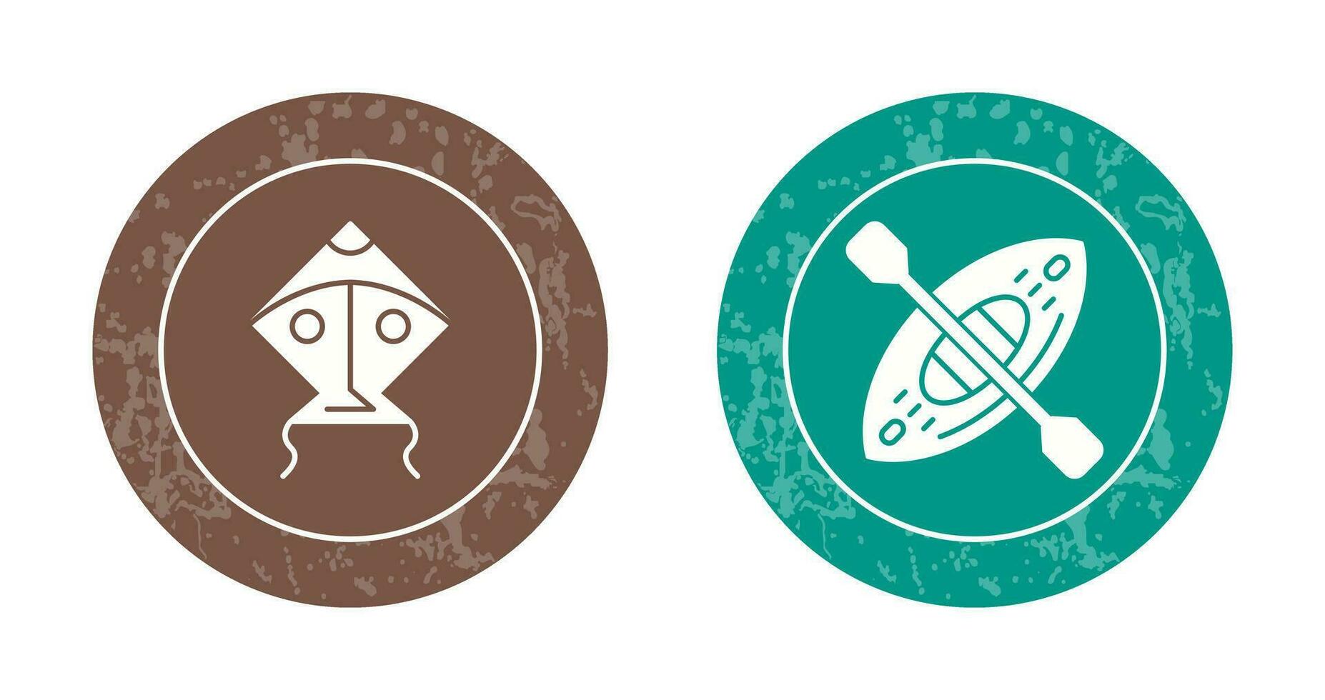 Kite and Kayak Icon vector